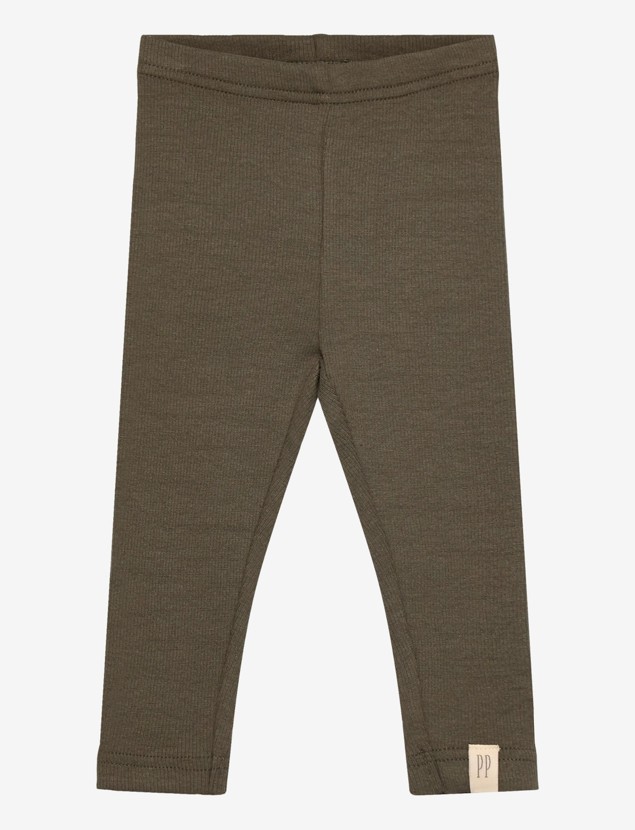 Petit Piao - Legging Modal - efterårstøj - green leaf - 0