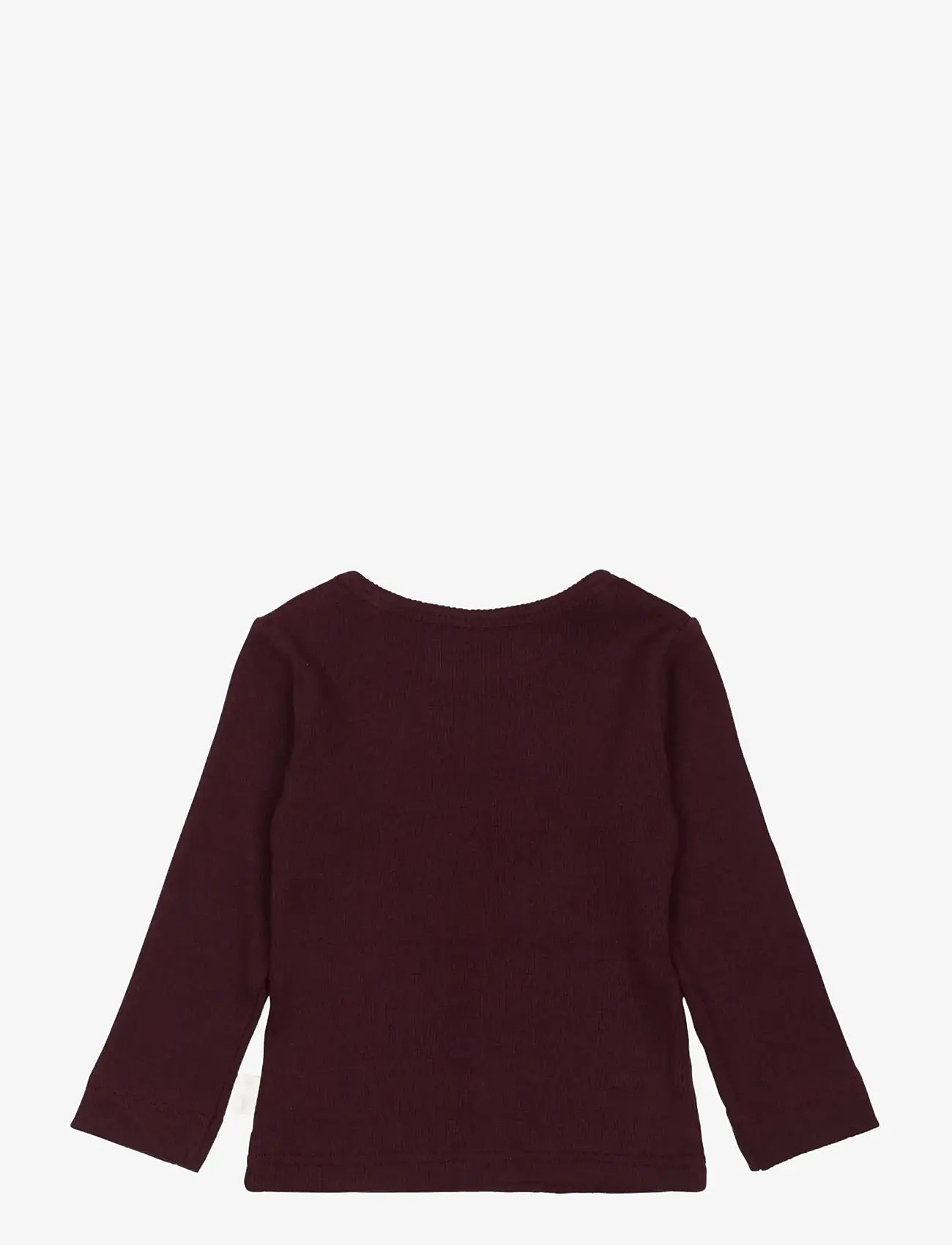 Petit Piao - T-shirt L/S Modal - långärmade t-shirts - dark grape - 1