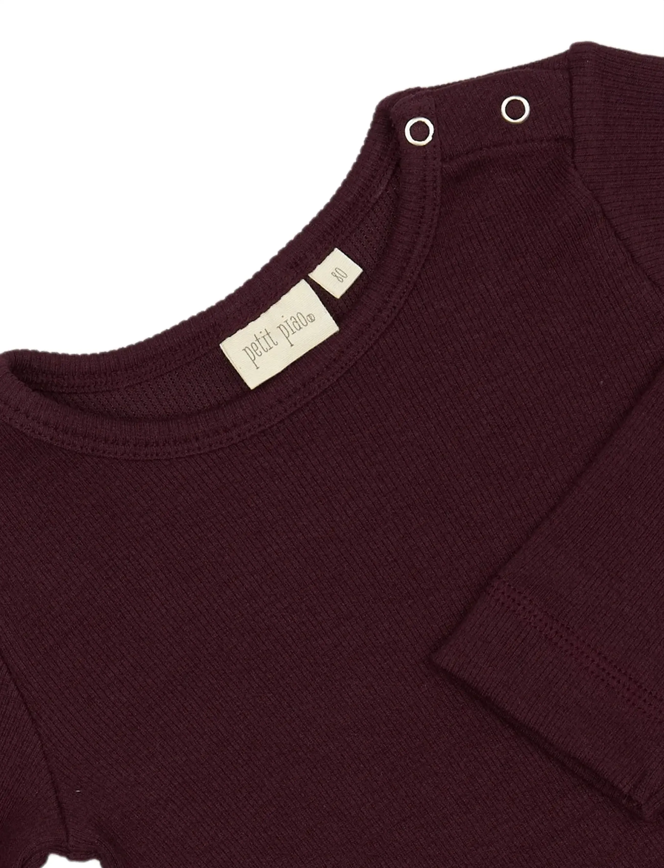 Petit Piao - T-shirt L/S Modal - dark grape - 2
