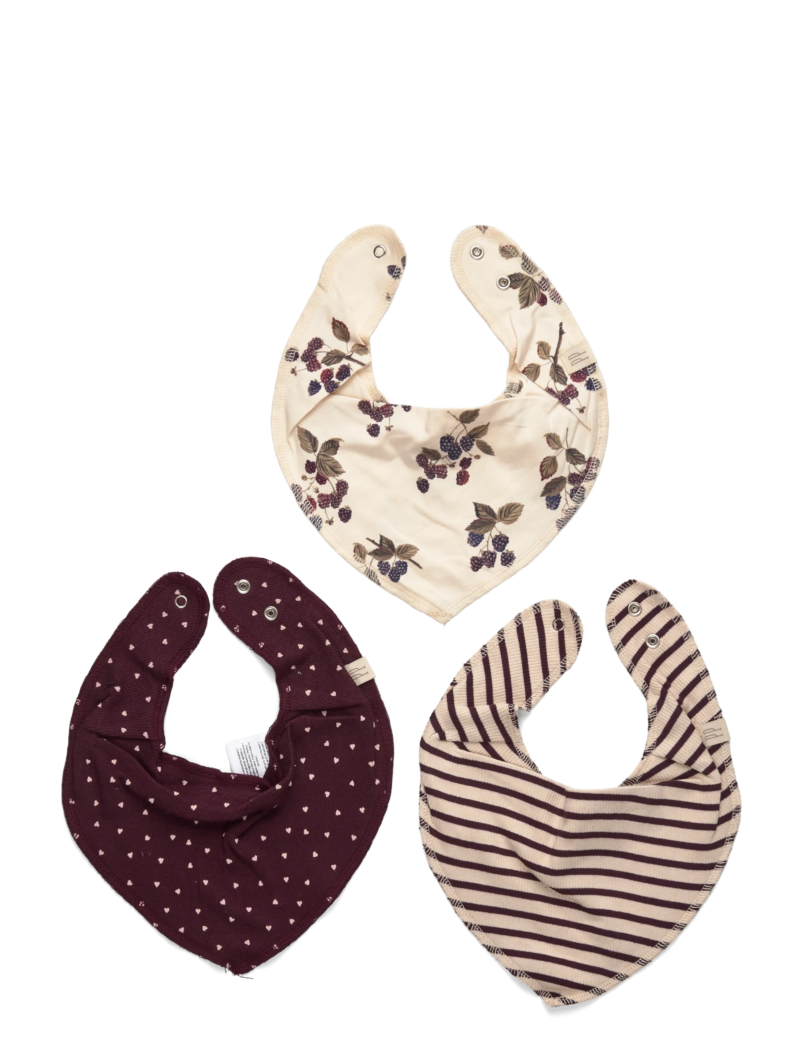 Petit Piao - Bib Modal 3 pack - black berry - 1