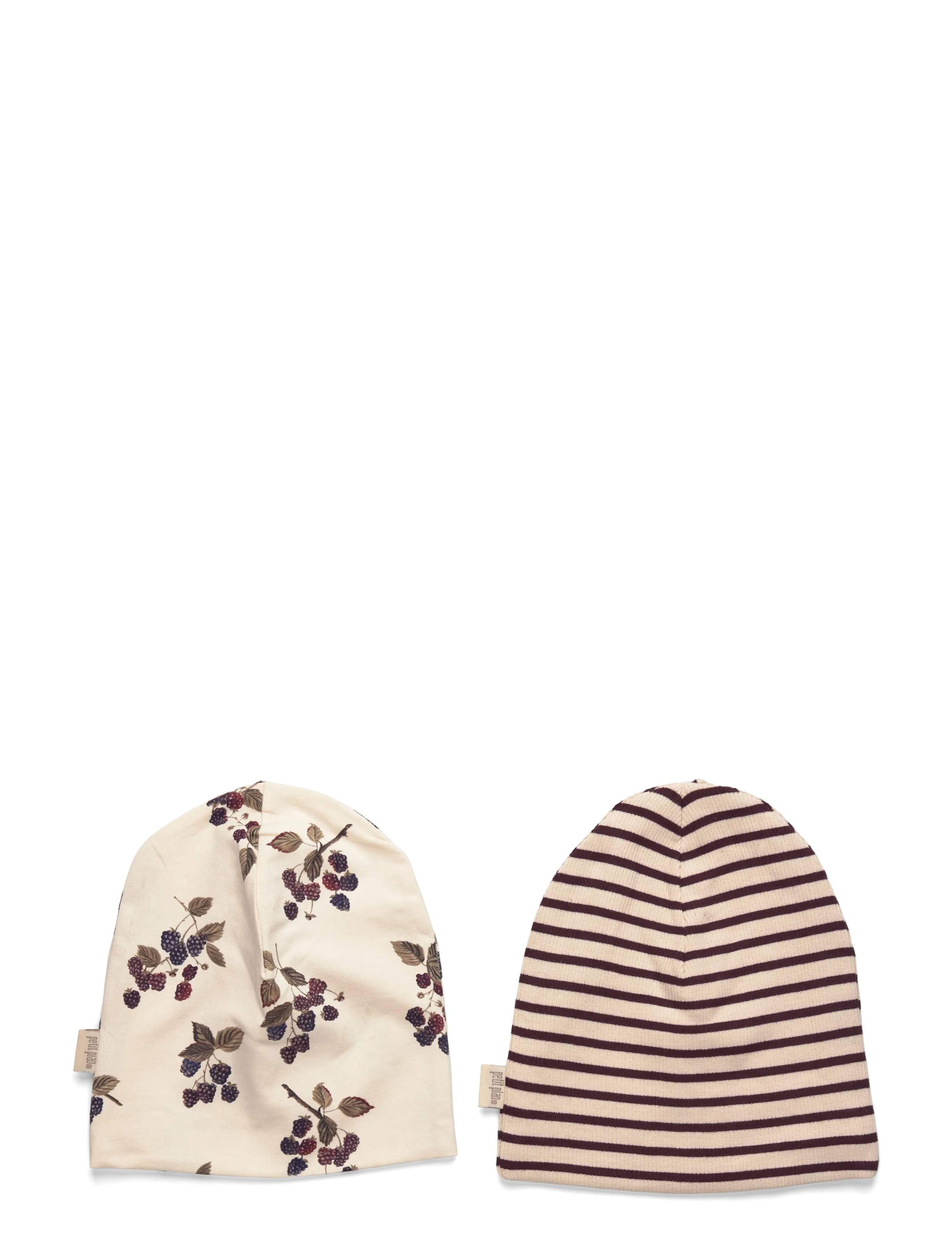 Petit Piao - Beanie Hat 2 Pack - black berry - 1