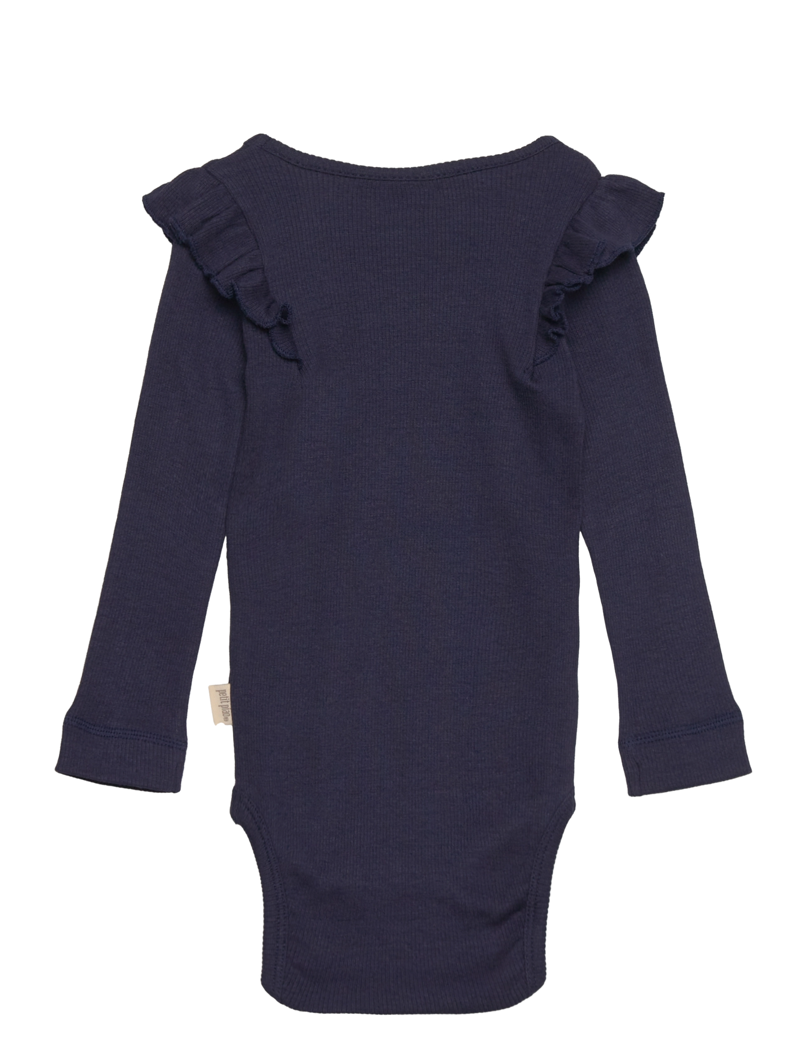 Petit Piao - Body L/S Modal Frill - indigo plum - 1