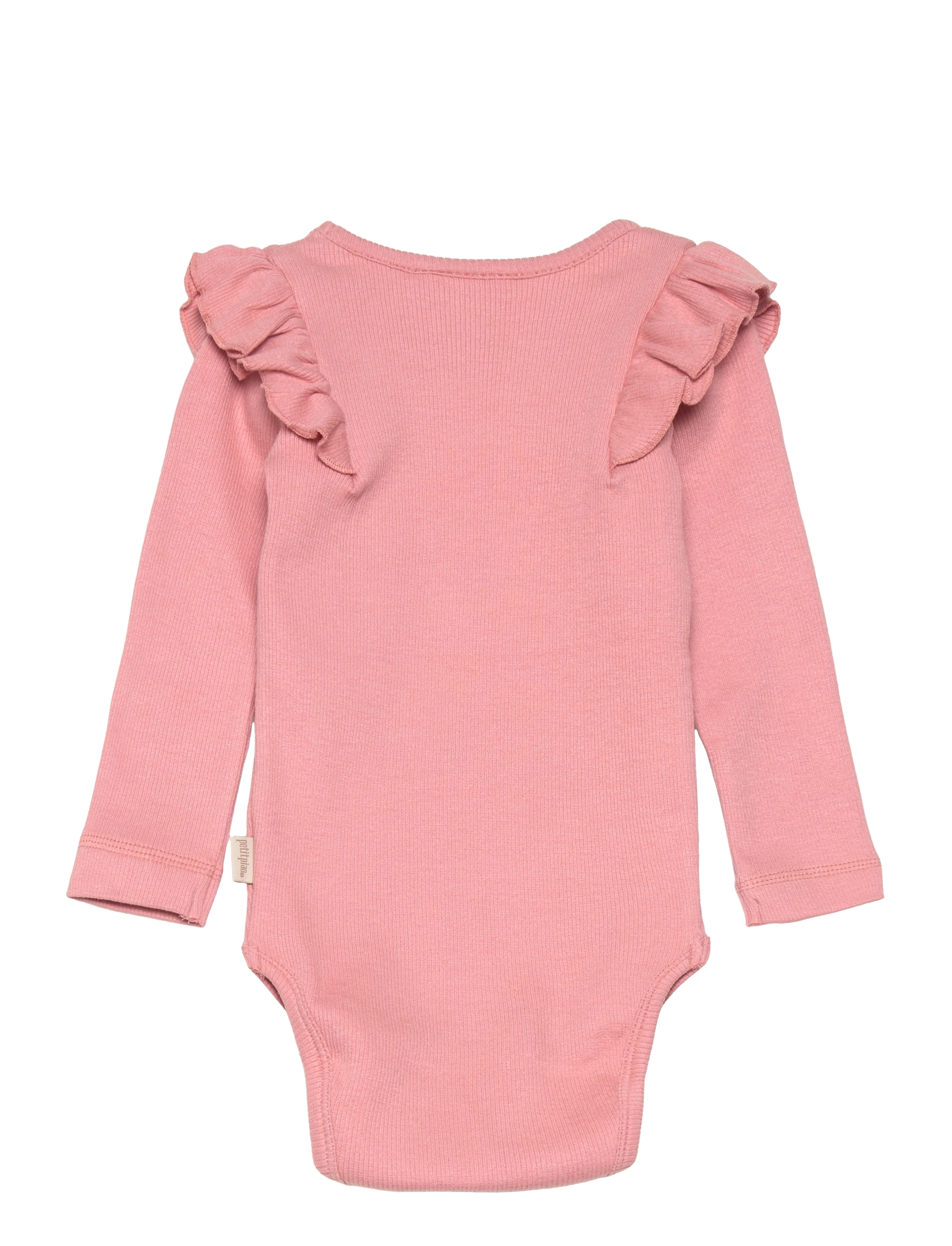 Petit Piao - Body L/S Modal Frill - sea shell pink - 1