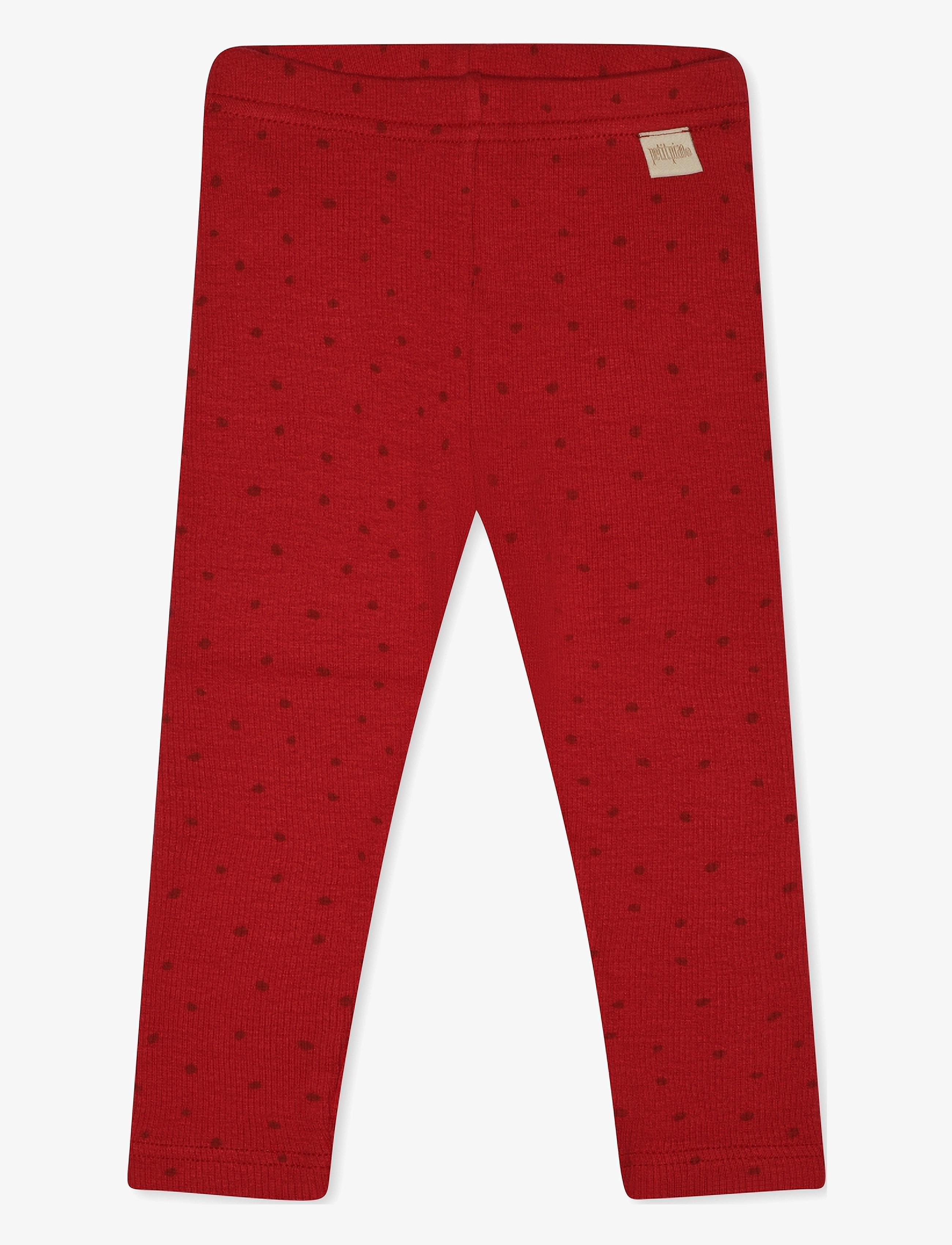 Petit Piao - Legging Modal Dot - chili pepper dot - 2