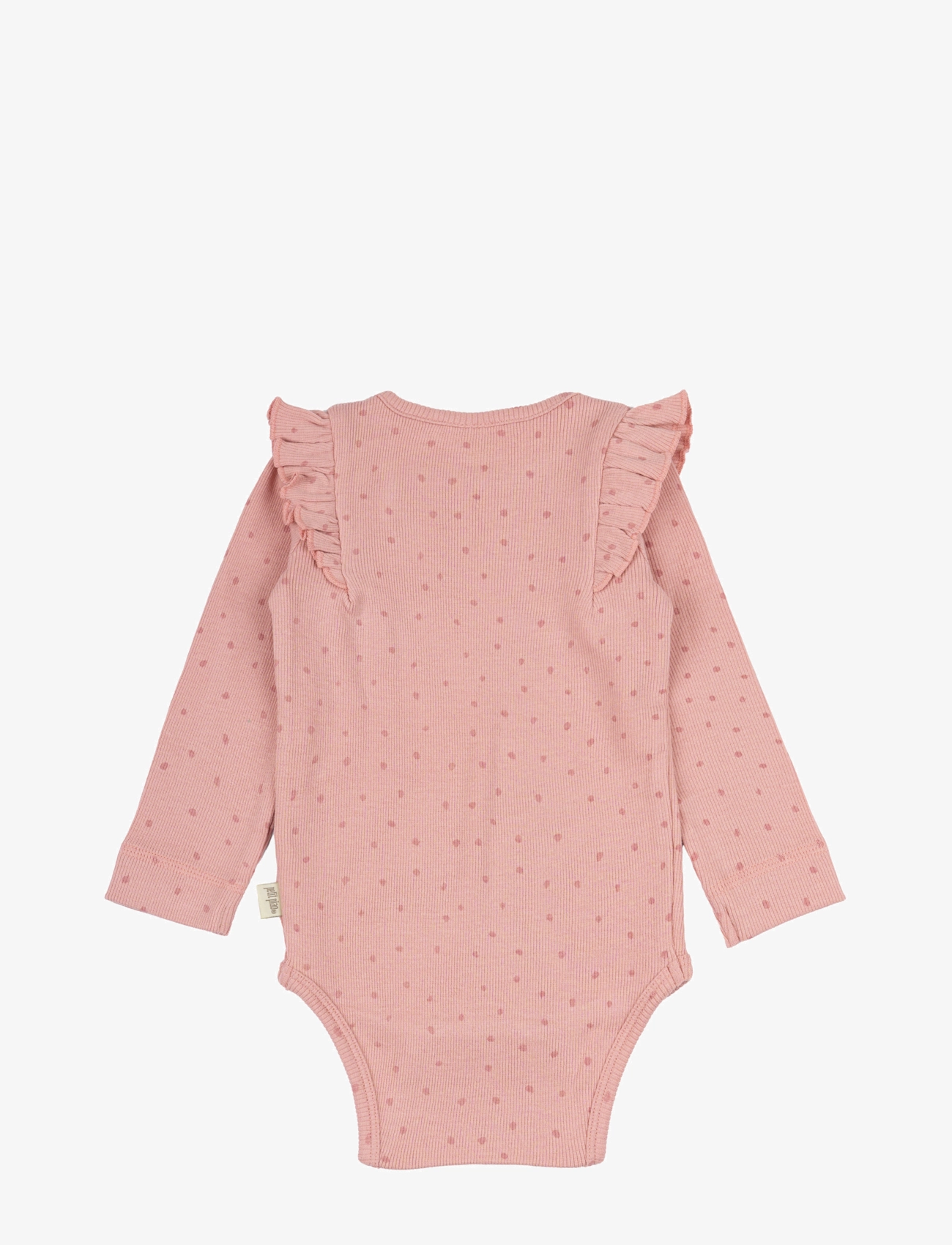Petit Piao - Body L/S Frill Modal Dot - bright rose - 1