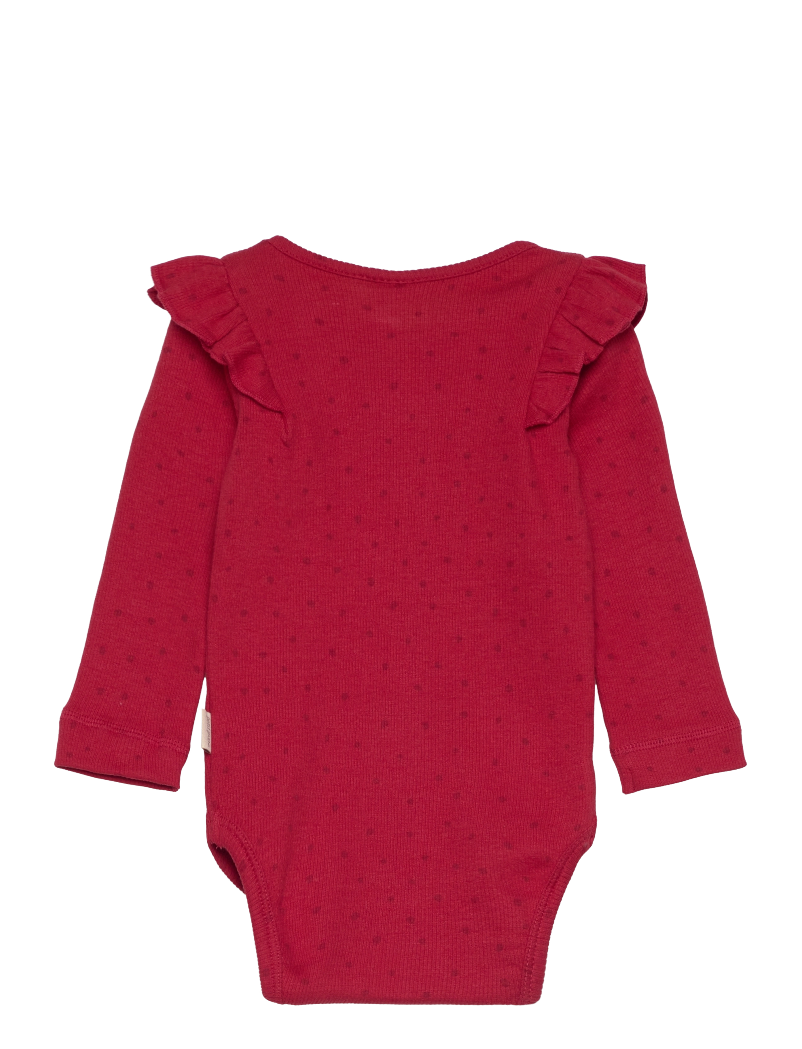 Petit Piao - Body L/S Frill Modal Dot - chili pepper dot - 1