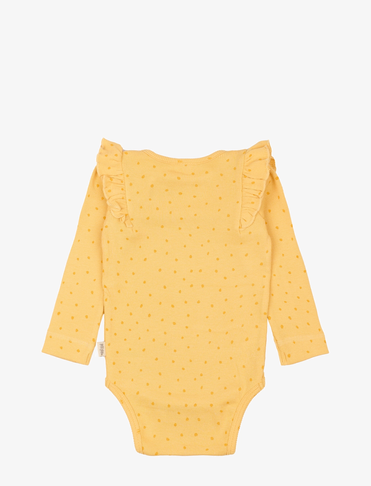 Petit Piao - Body L/S Frill Modal Dot - yellow sun - 1