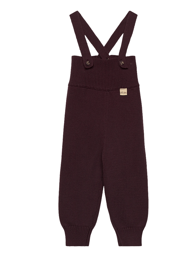 Petit Piao - ppDag High Strap Pants Knit - dungarees - coffee bean - 0