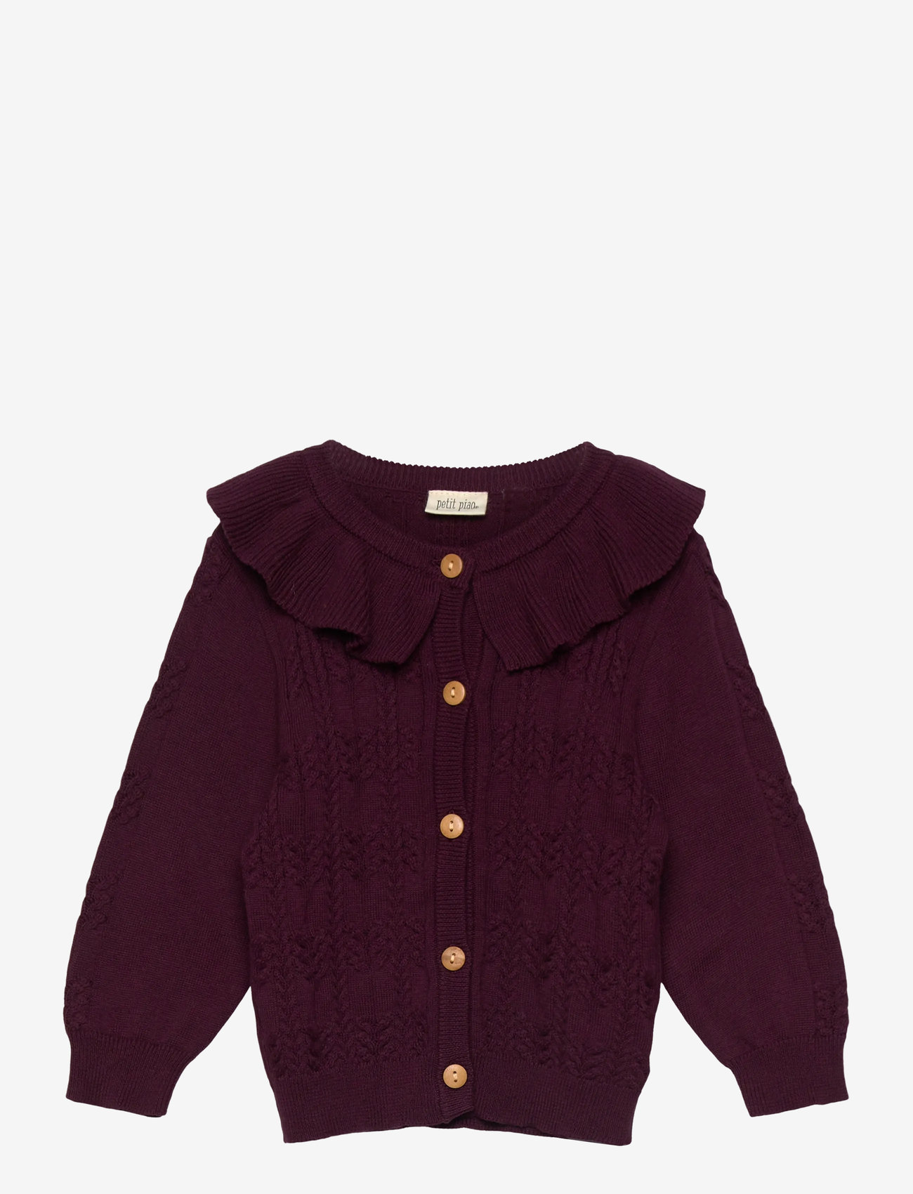 Petit Piao - ppDalia Cardigan Knit - cardigans - dark grape - 0