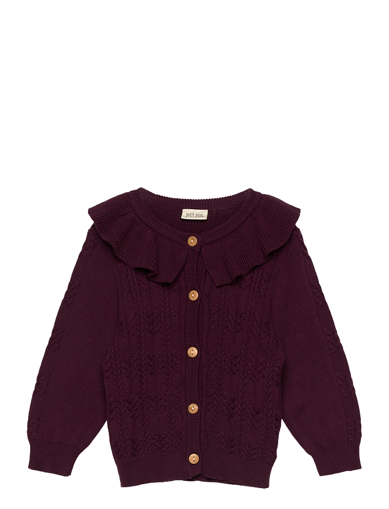 Petit Piao - ppDalia Cardigan Knit - cardigans - dark grape - 0