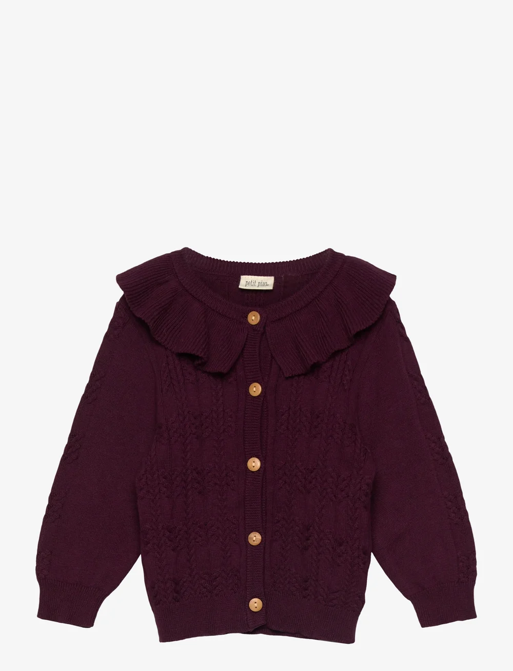 Petit Piao - ppDalia Cardigan Knit - cardigans - dark grape - 0
