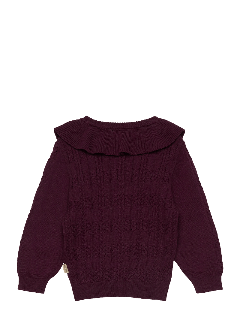 Petit Piao - ppDalia Cardigan Knit - cardigans - dark grape - 1