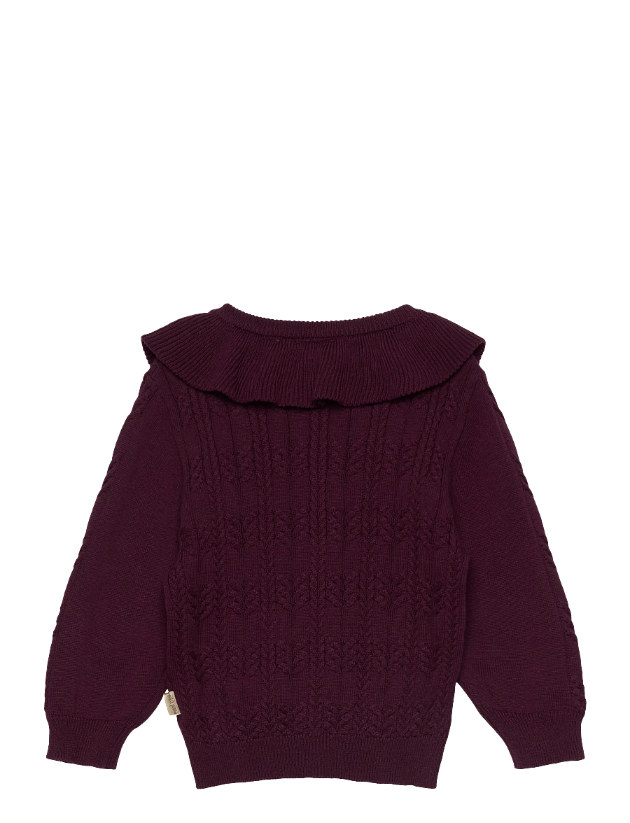 Petit Piao - ppDalia Cardigan Knit - dark grape - 1