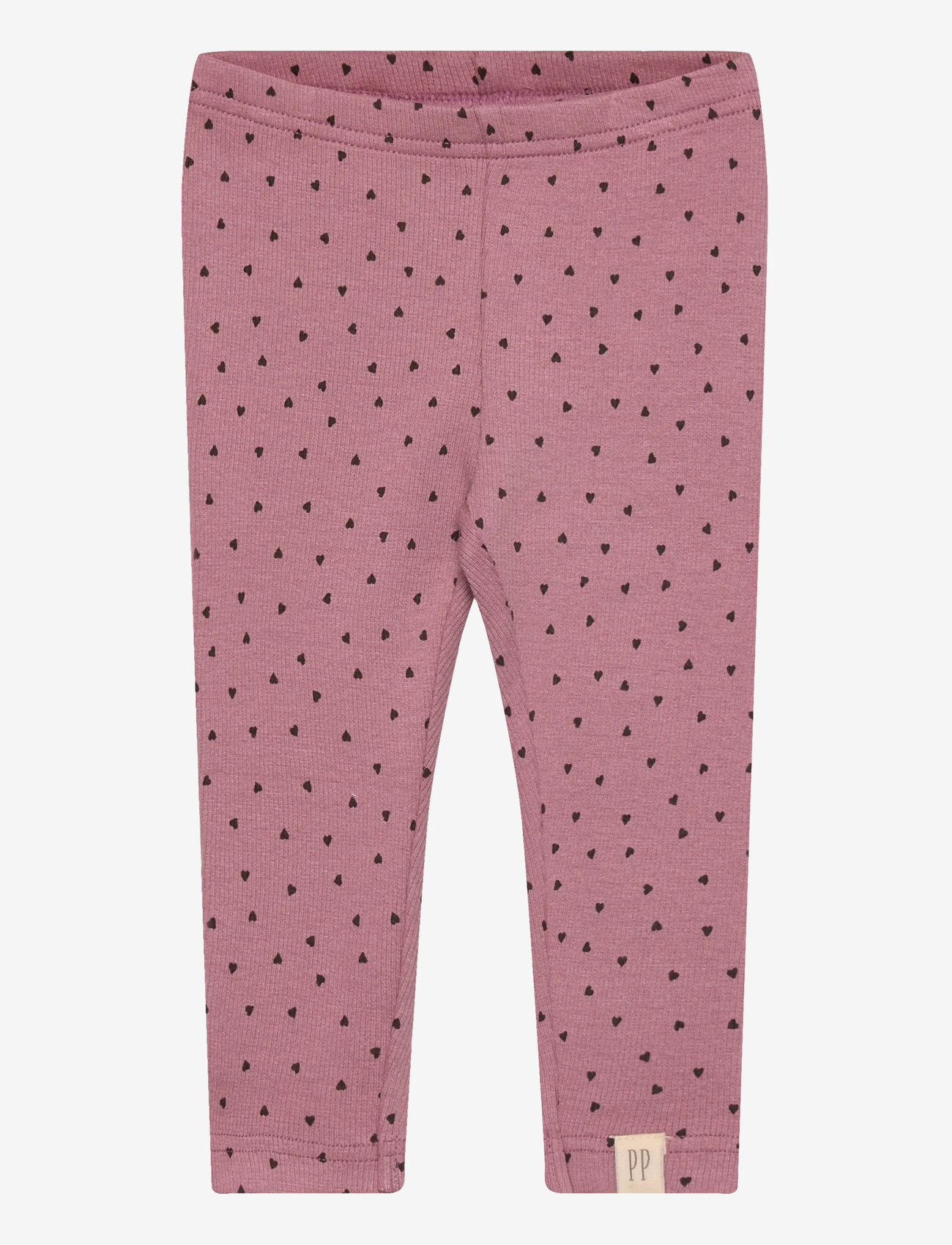Petit Piao - Legging Modal Heart - leggings - nostalgic rose/coffee bean - 0