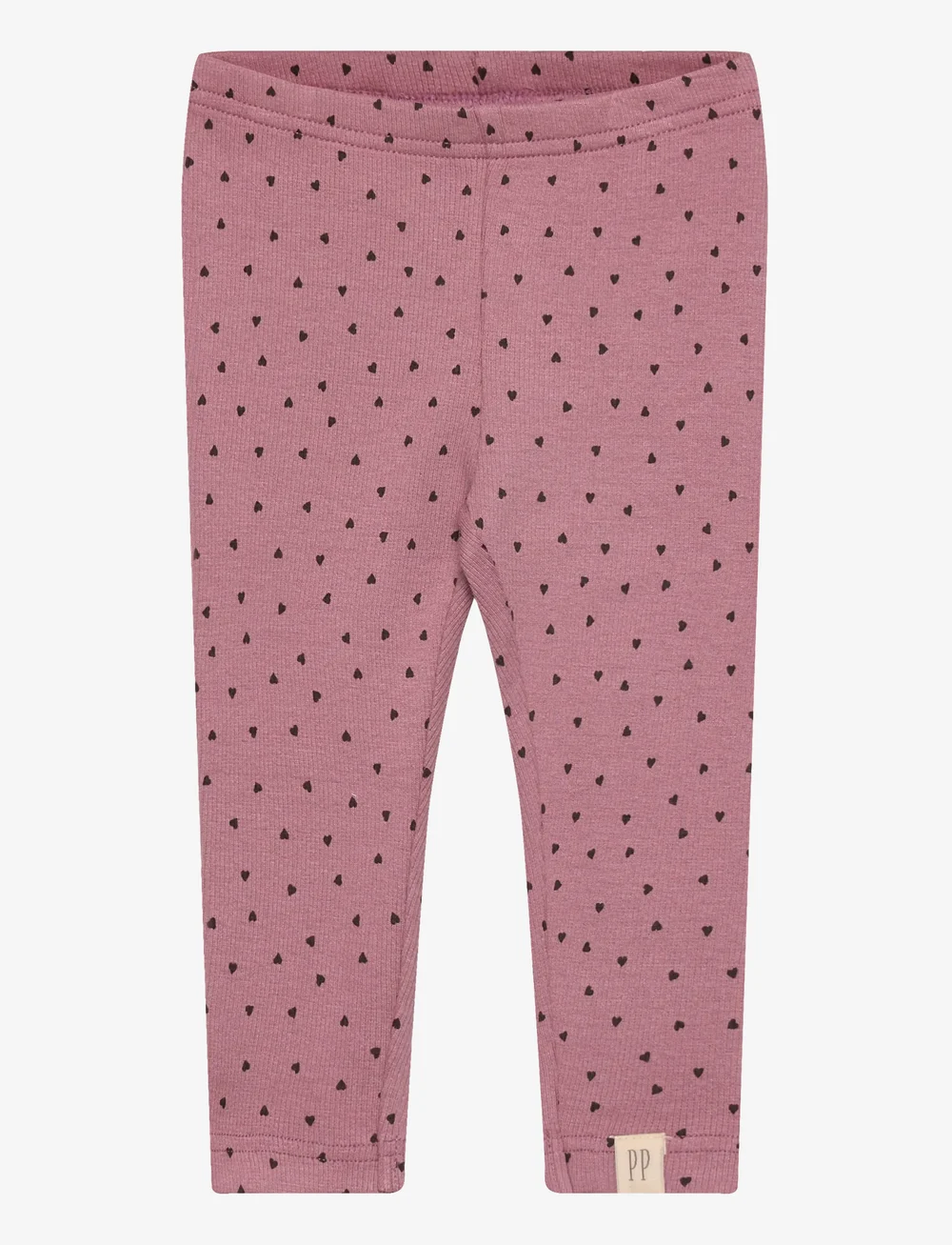 Petit Piao - Legging Modal Heart - retuusid - nostalgic rose/coffee bean - 0