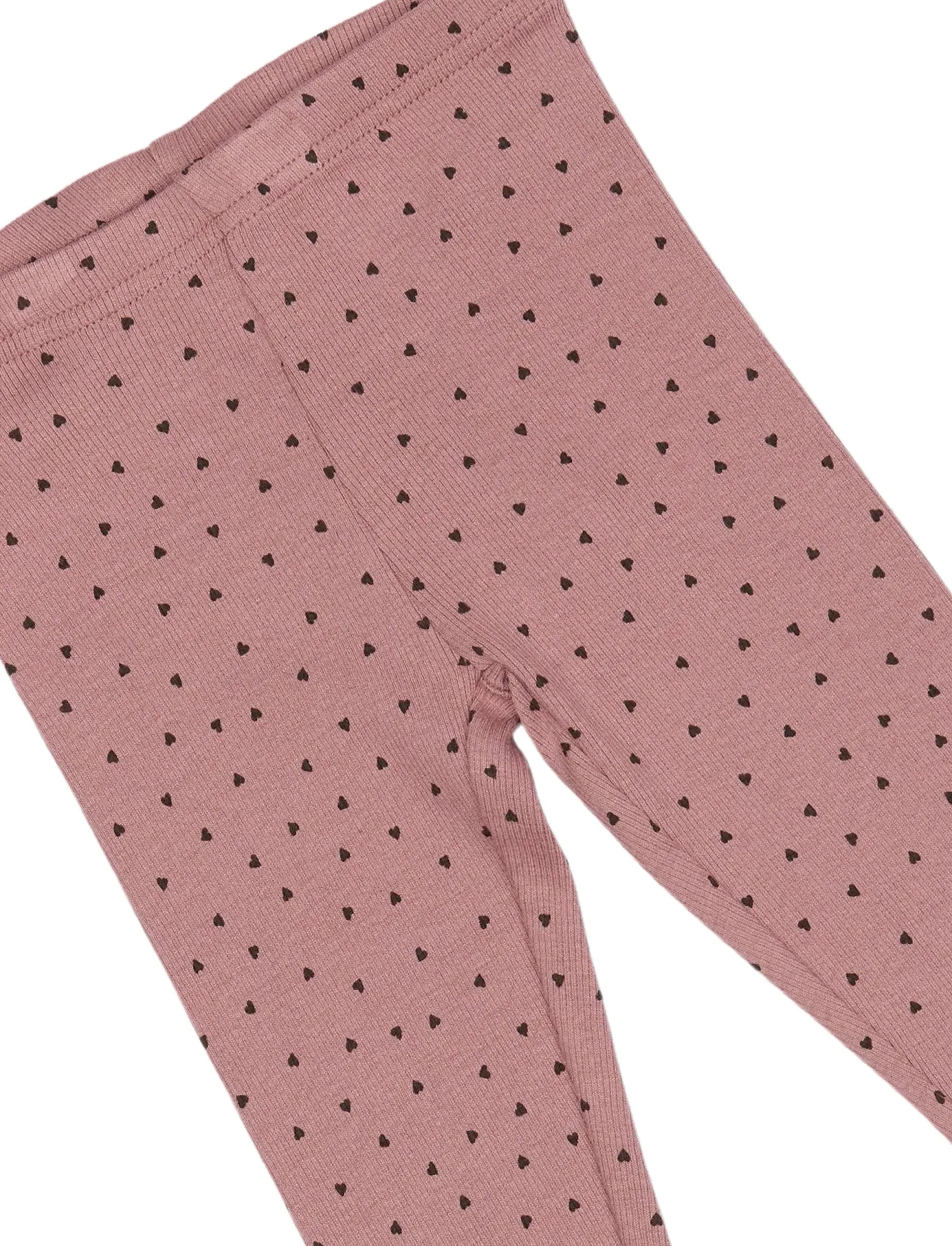 Petit Piao - Legging Modal Heart - leggings - nostalgic rose/coffee bean - 2