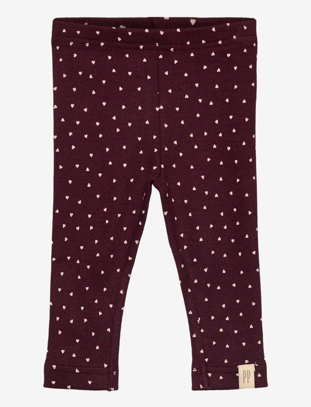 Petit Piao - Legging Modal Heart - leggings - dark grape/white - 0