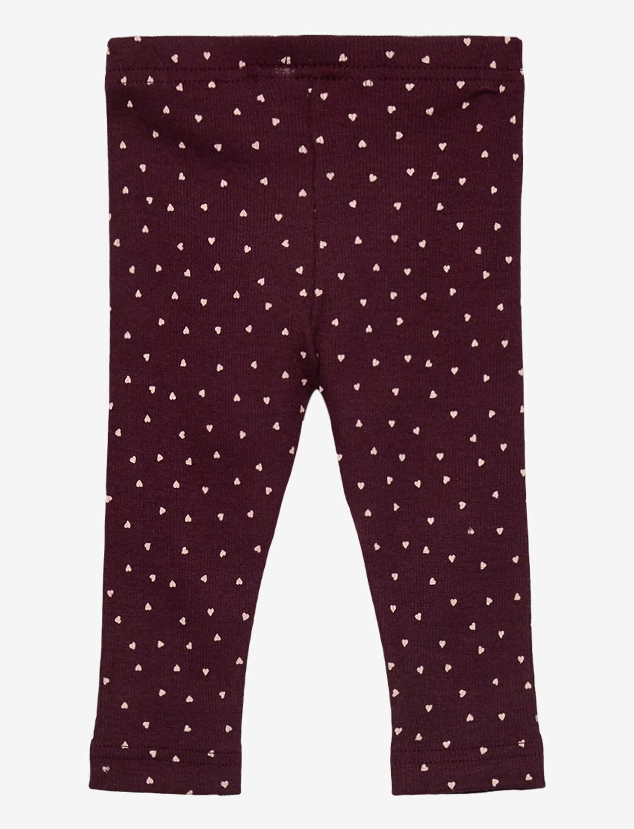 Petit Piao - Legging Modal Heart - leggings - dark grape/white - 1