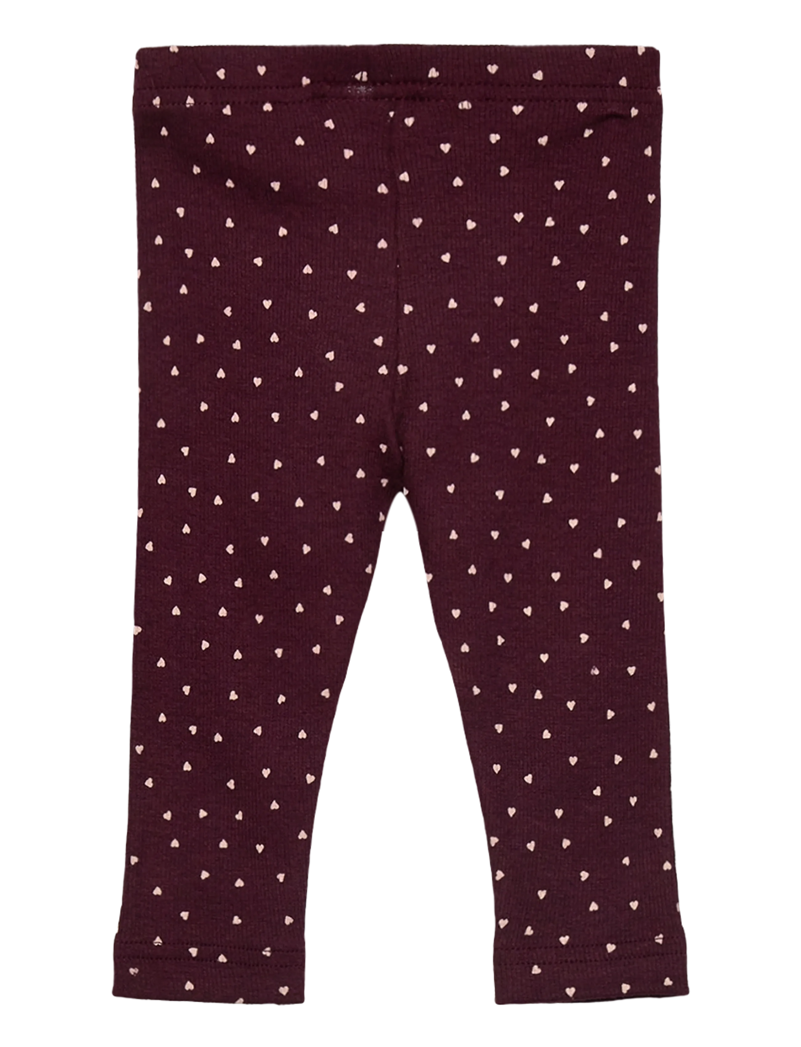 Petit Piao - Legging Modal Heart - timpės - dark grape/white - 1