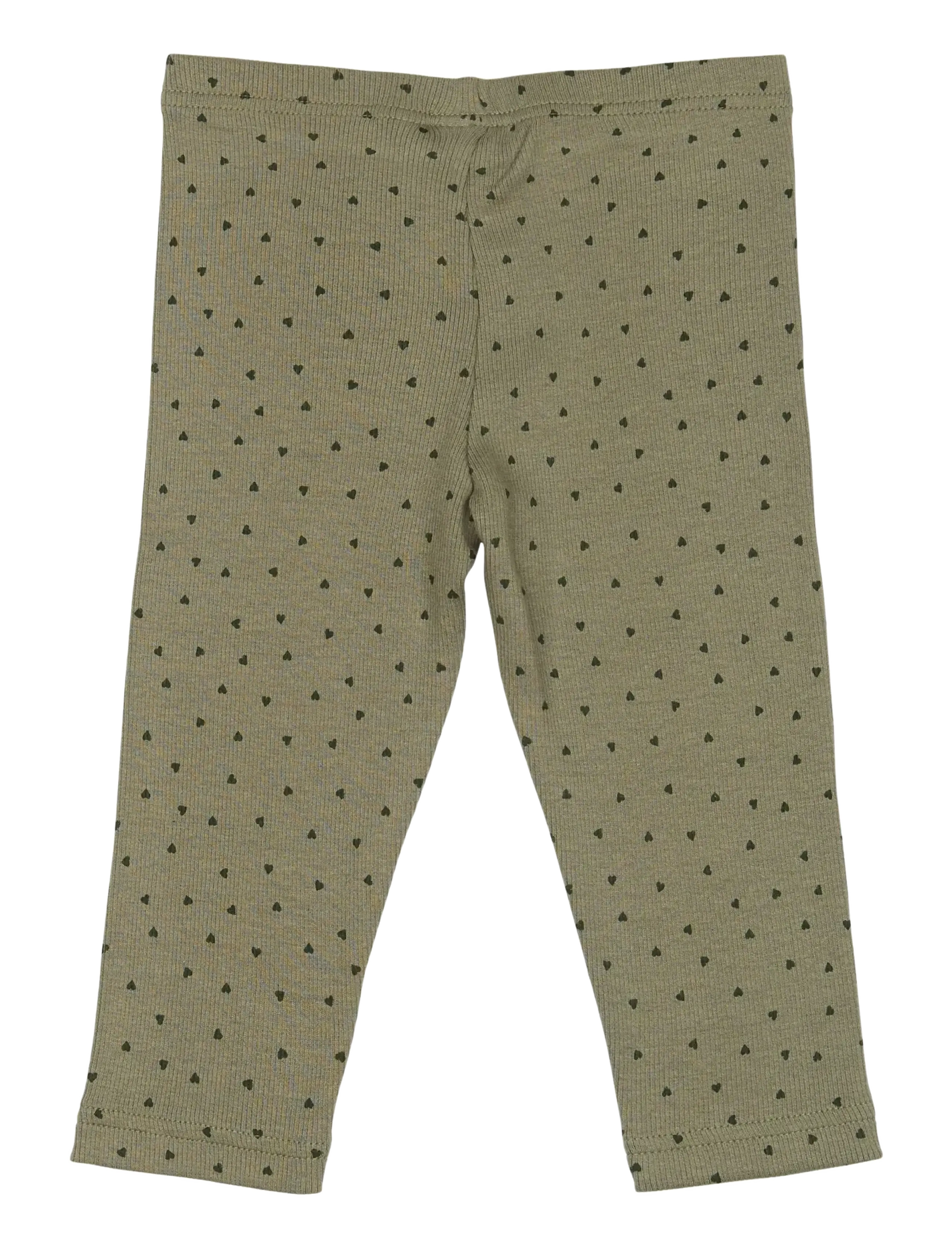 Petit Piao - Legging Modal Heart - dusty moss/grape leaf - 1