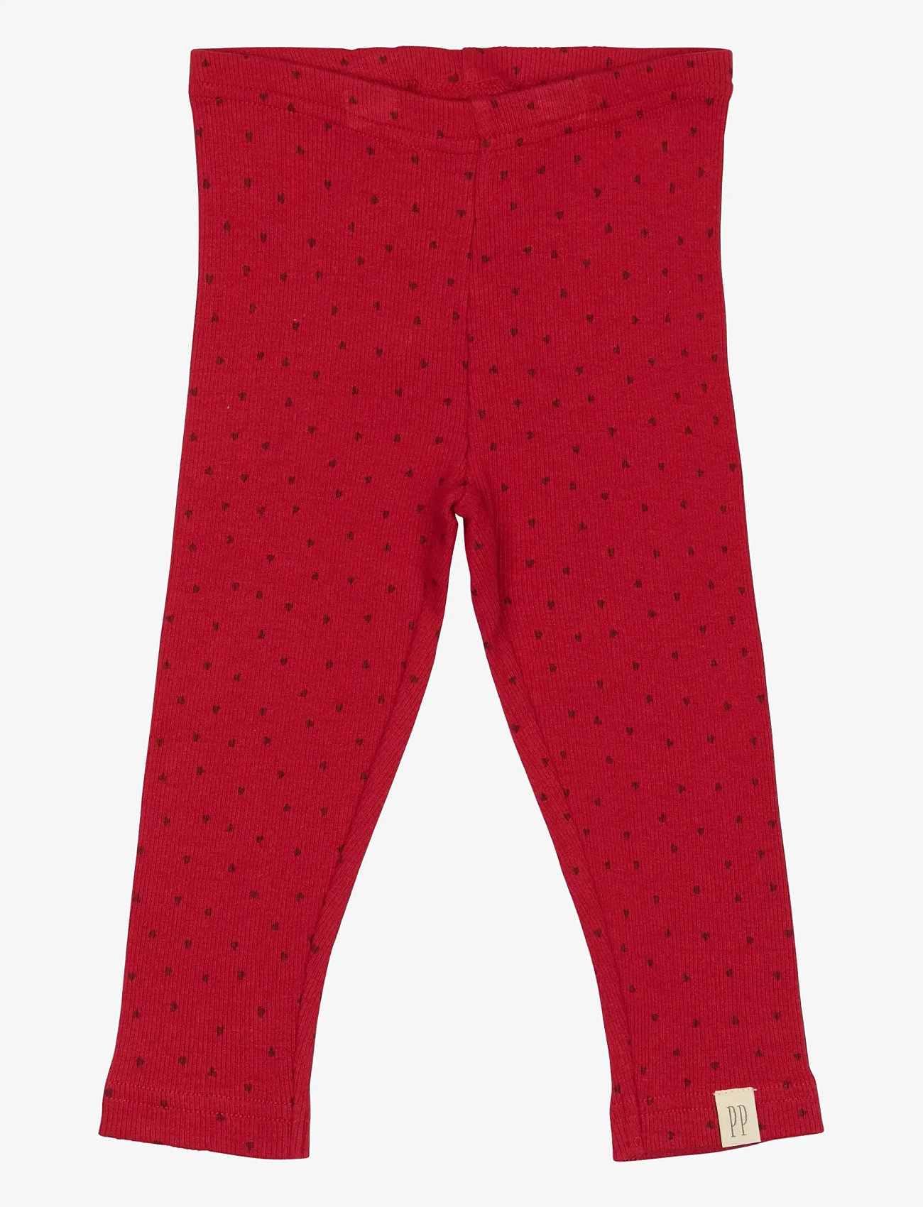 Petit Piao - Legging Modal Heart - leggings - jet red/biking red - 0