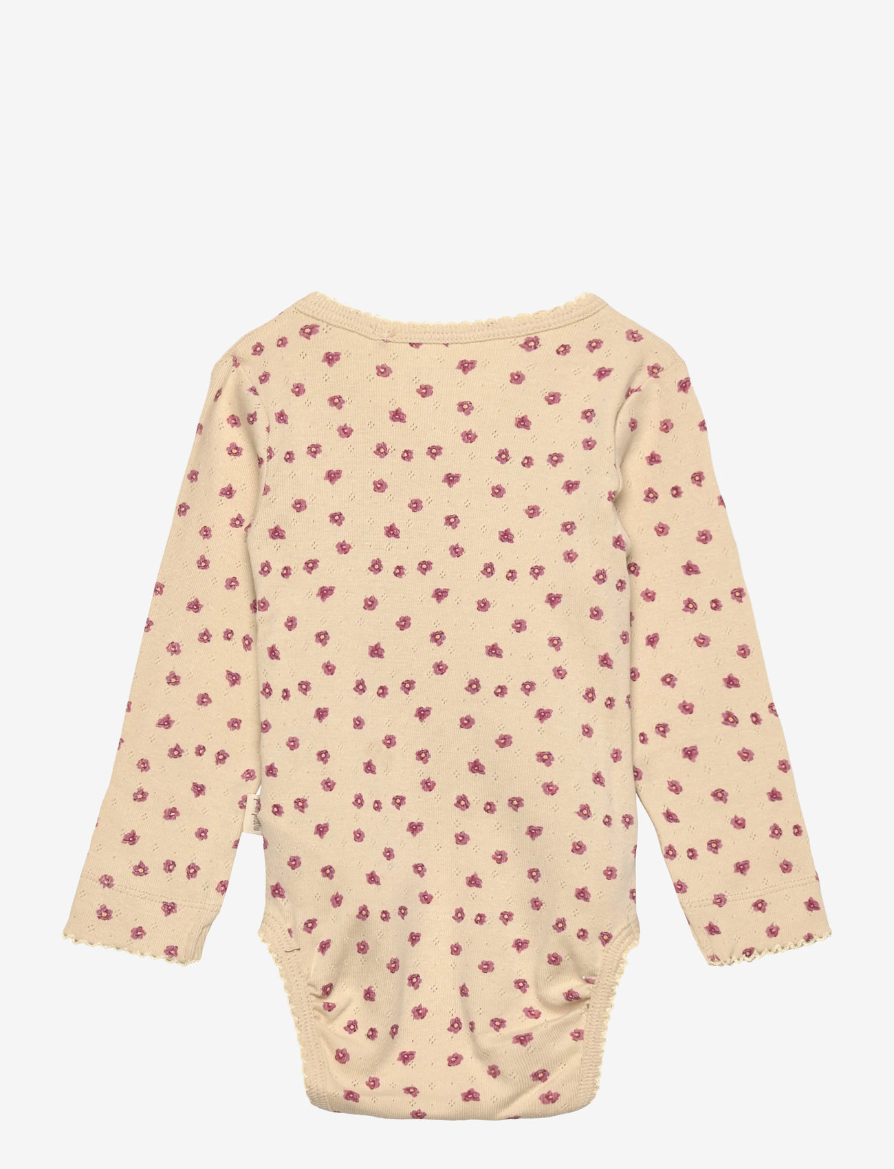 Petit Piao - PPDia Body L/S fold pointel NB - slå-om-bodyer - autumn anemone aop - 1