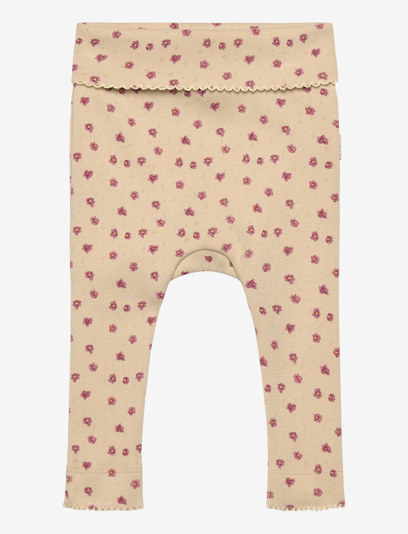 Petit Piao - PPDia fold leggings pointel NOOS - leggings - autumn anemone aop - 0