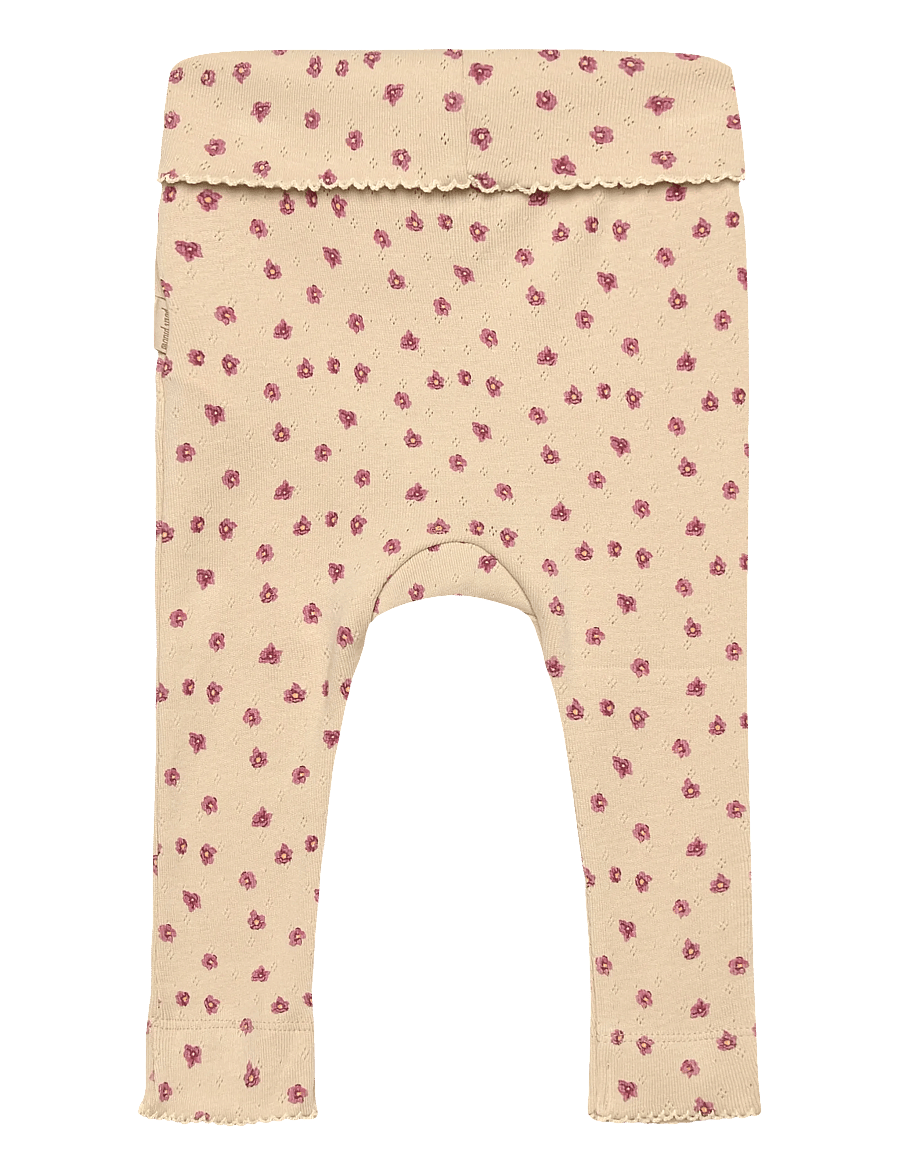 Petit Piao - PPDia fold leggings pointel NB - leggings - autumn anemone aop - 1