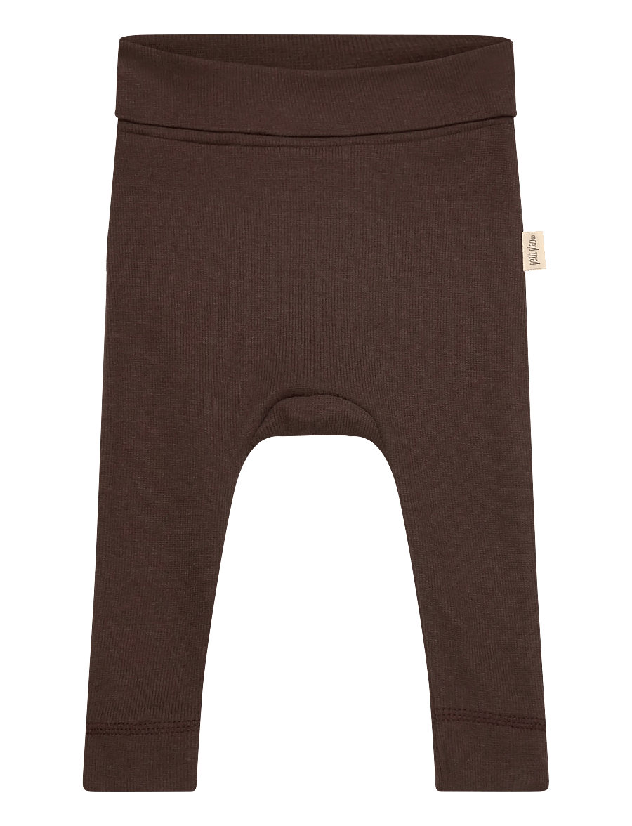 Petit Piao - PPDi fold leggings NB - leggings - coffee bean - 0