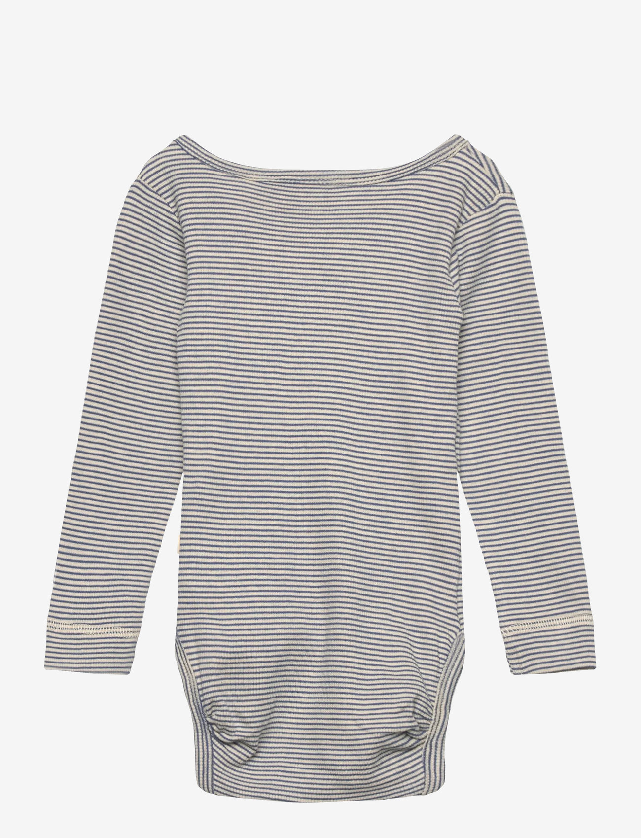 Petit Piao - PPDian Body L/S fold over stripe NOOS - slå-om-bodyer - true navy/dark off white - 1