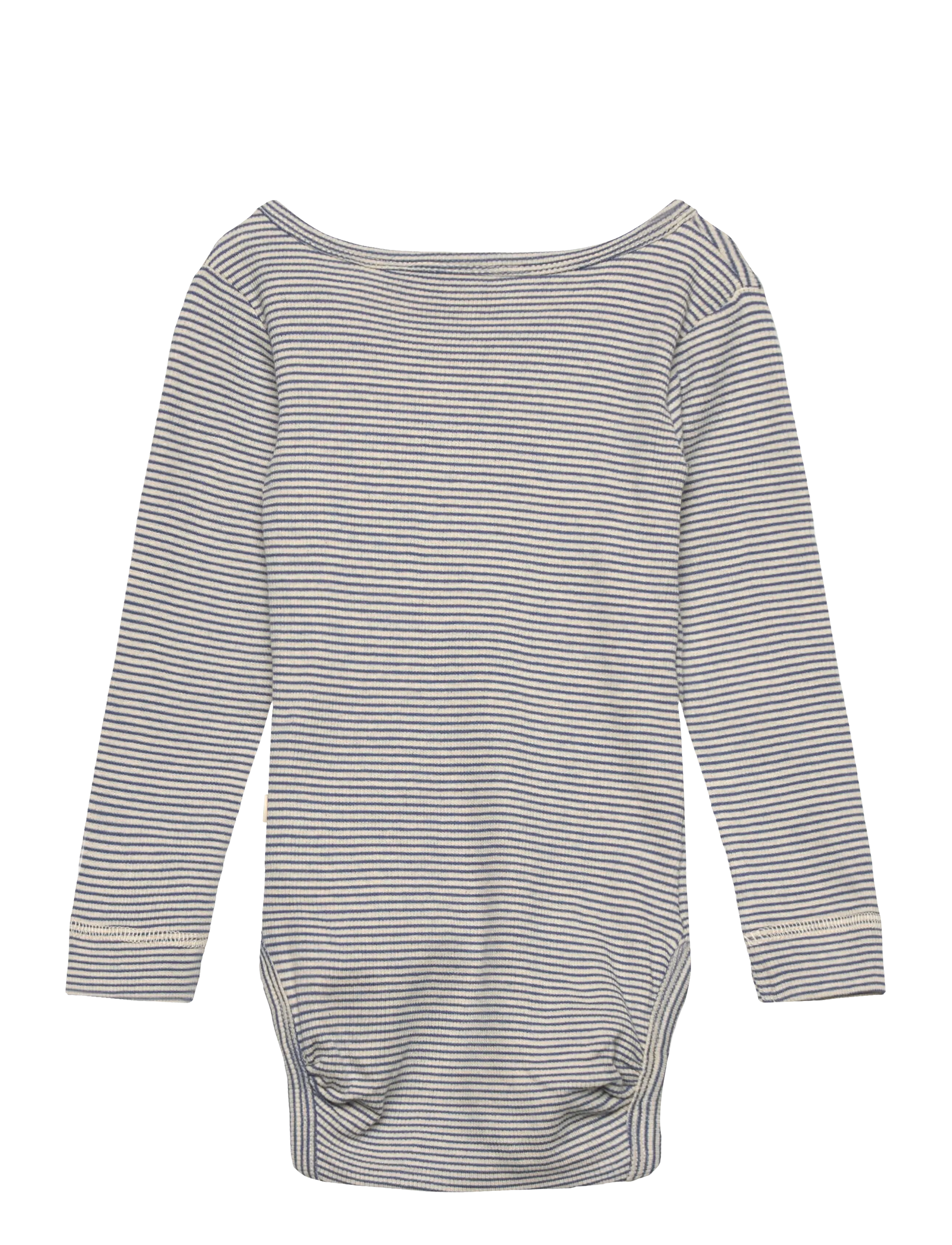Petit Piao - PPDian Body L/S fold over stripe NB NOOS - true navy/dark off white - 1