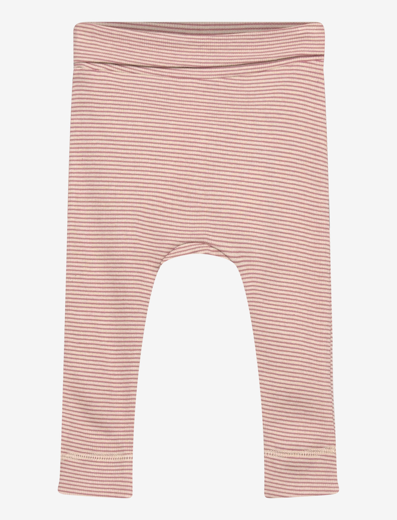 Petit Piao - PPDian fold leggings stripe NB NOOS - leggings - nostalgic rose/dark off white - 0