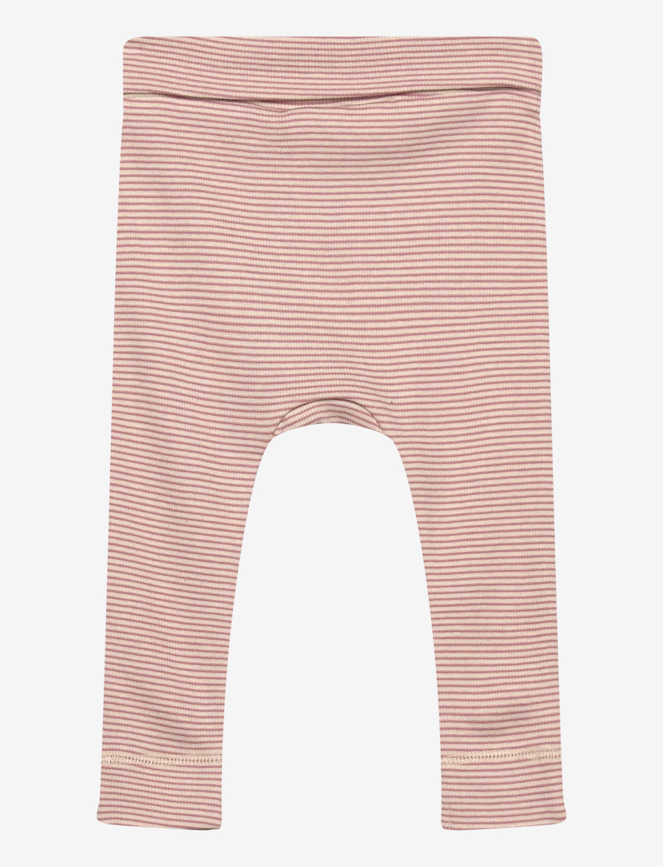 Petit Piao - PPDian fold leggings stripe NB NOOS - leggings - nostalgic rose/dark off white - 1