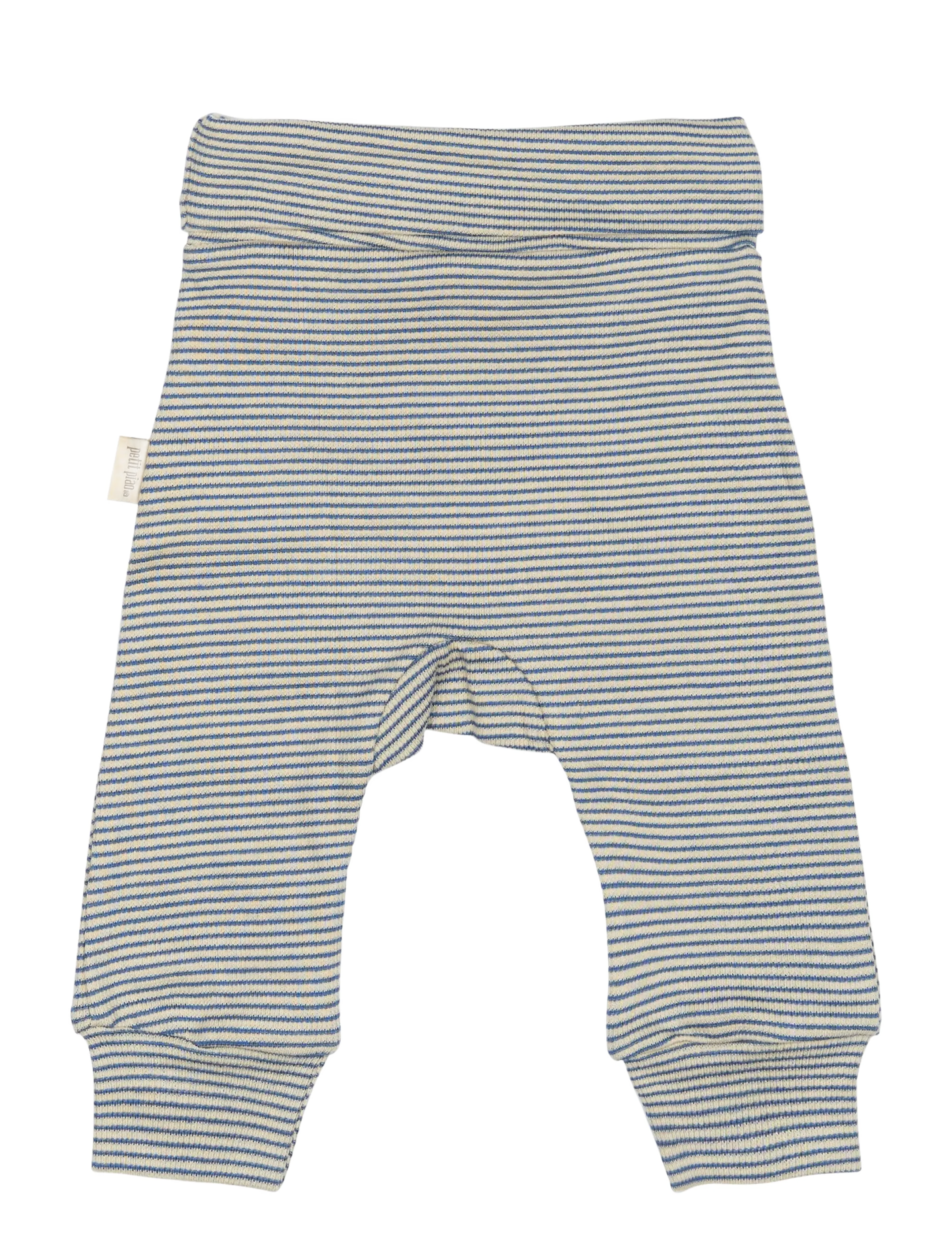 Petit Piao - PPDian fold leggings stripe NB NOOS - retuusid - true navy/dark off white - 1