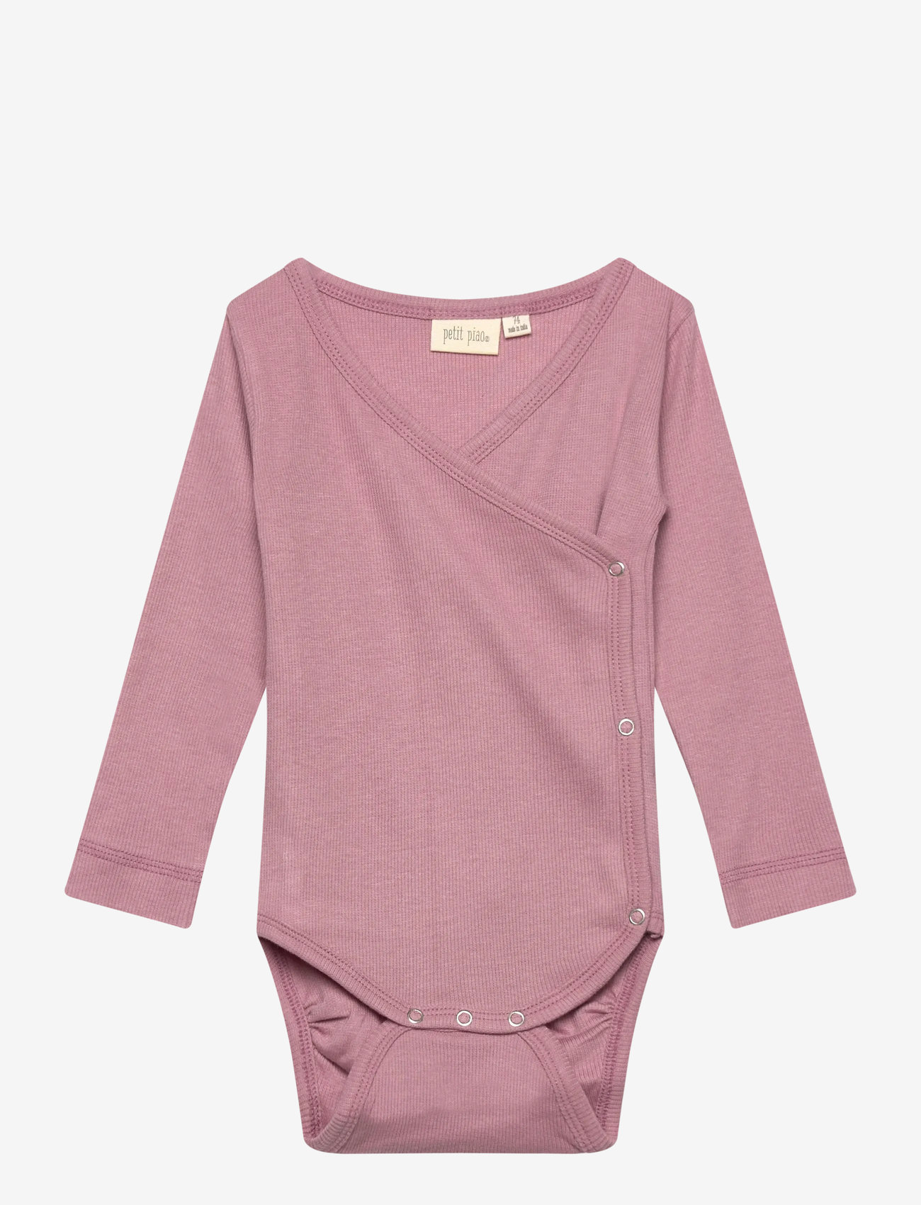 Petit Piao - PPDi Body L/S fold over NOOS - slå-om-bodyer - nostalgic rose - 0