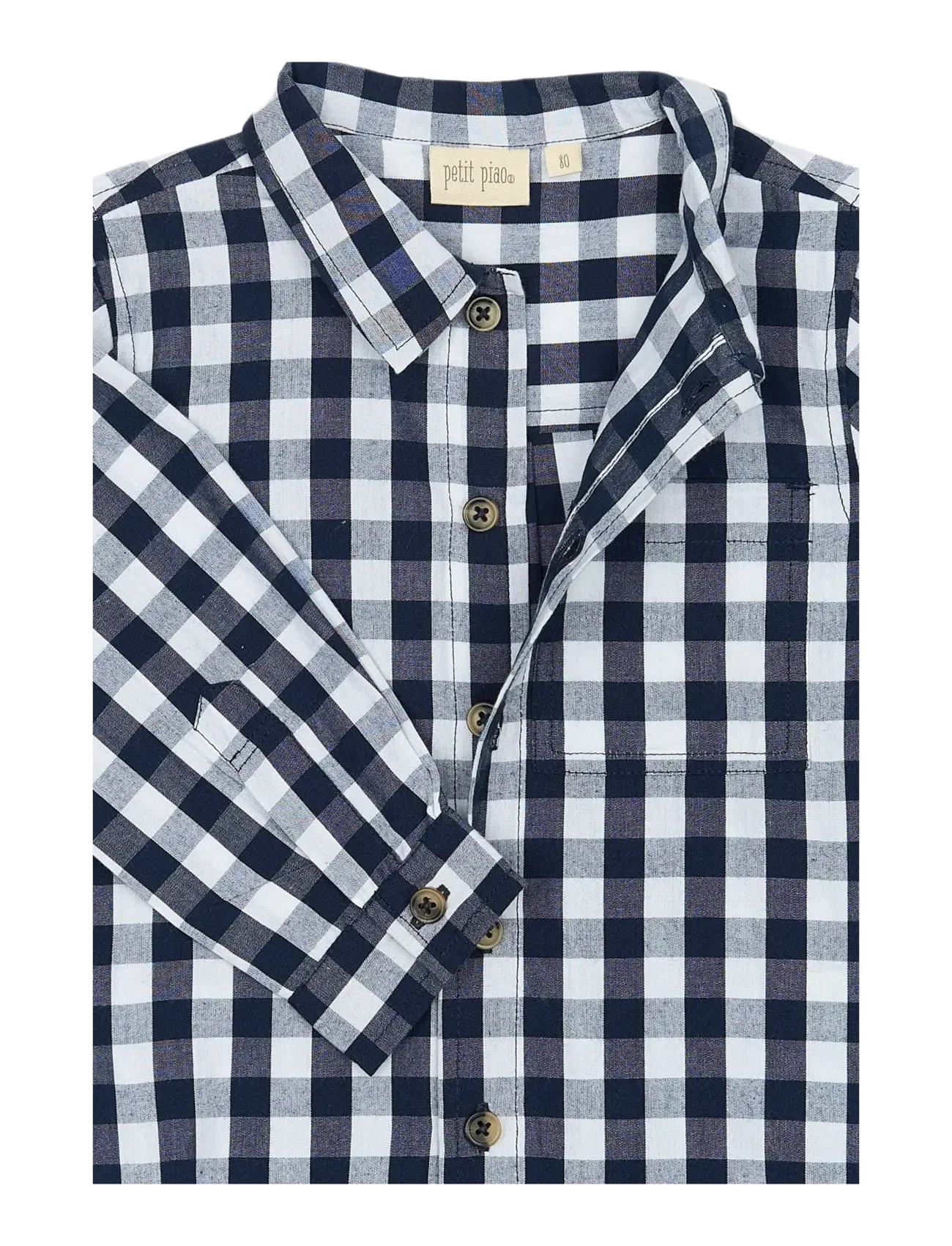 Petit Piao - PPDaven Shirt L/S - langärmlige hemden - blue check - 2