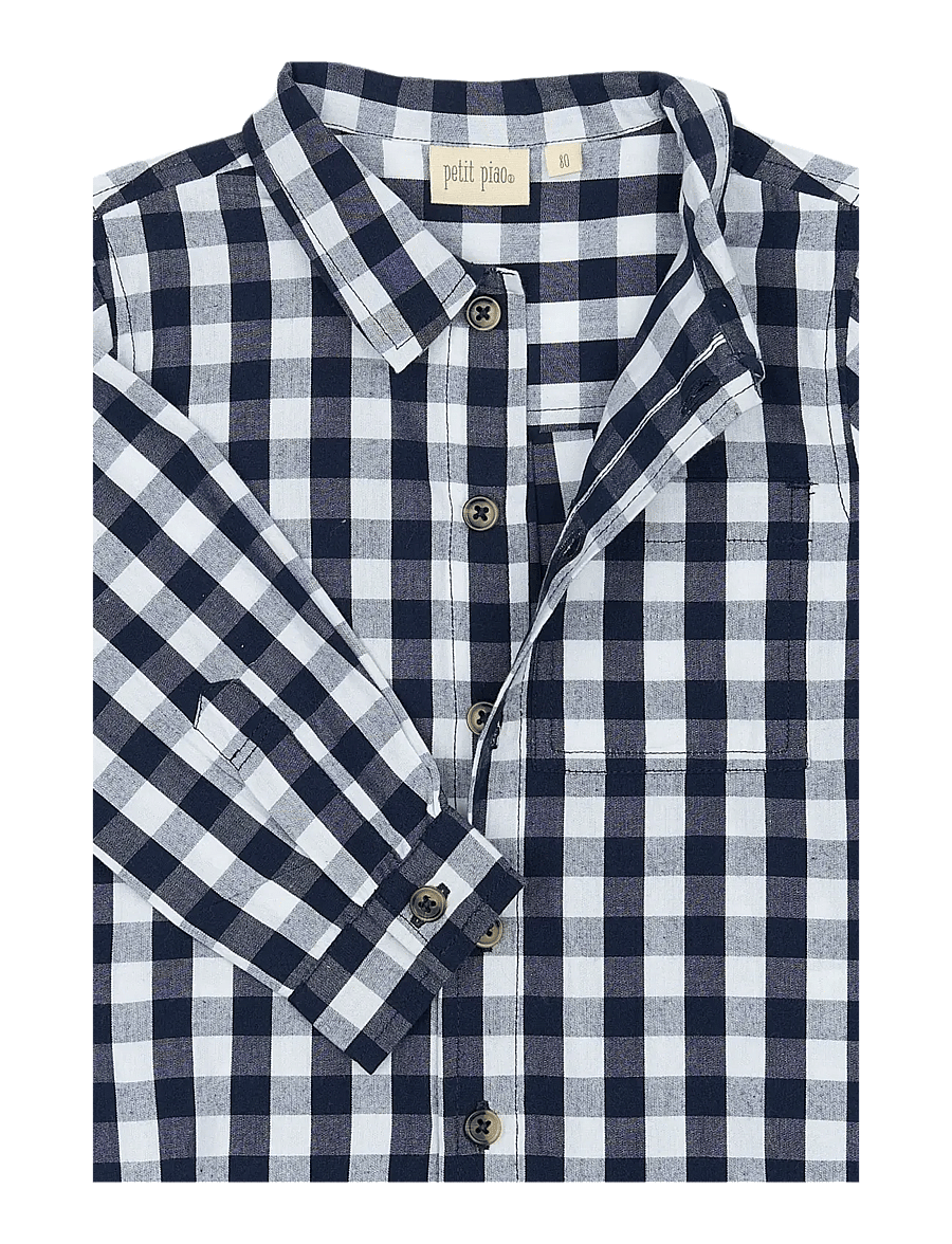 Petit Piao - PPDaven Shirt L/S - chemises à manches longues - blue check - 2