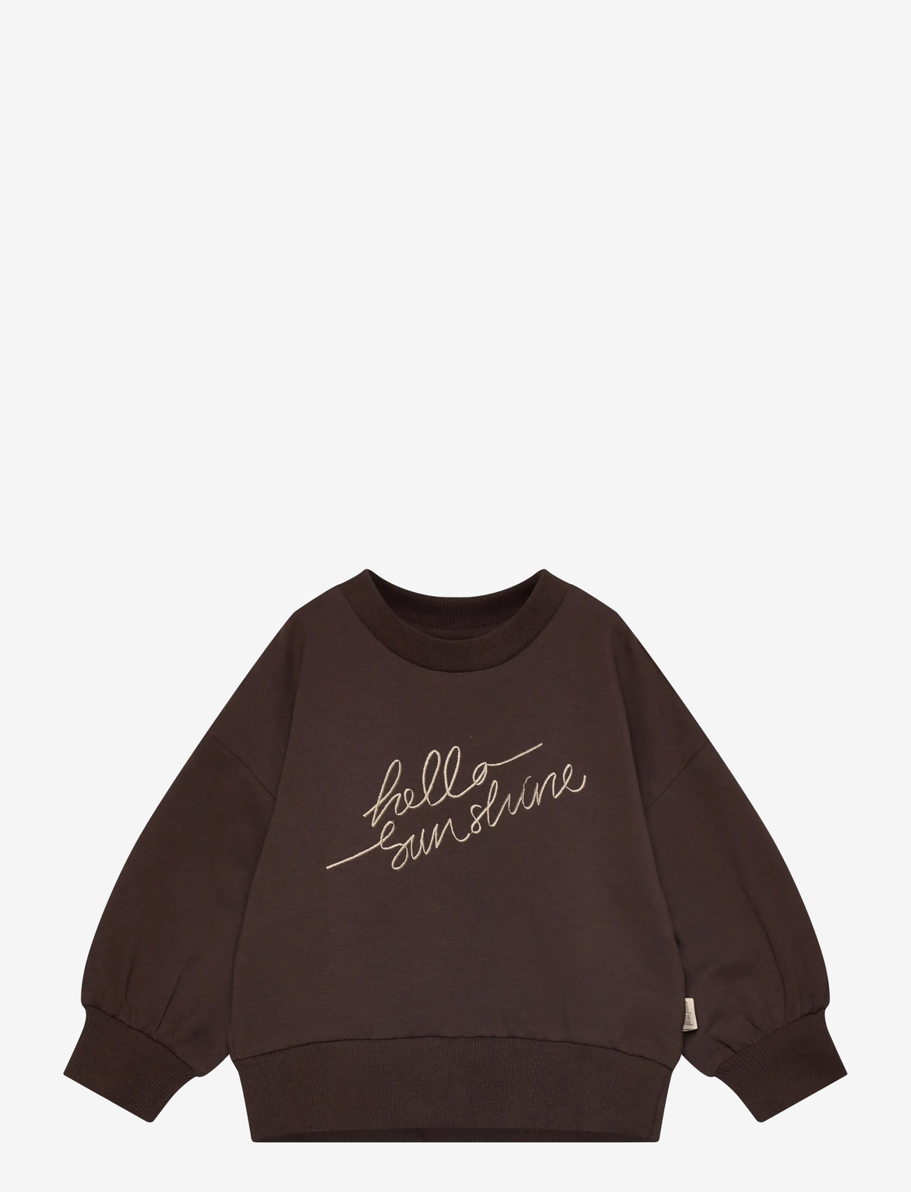 Petit Piao - ppDina Sweat shirt - sweatshirts - coffee bean - 0