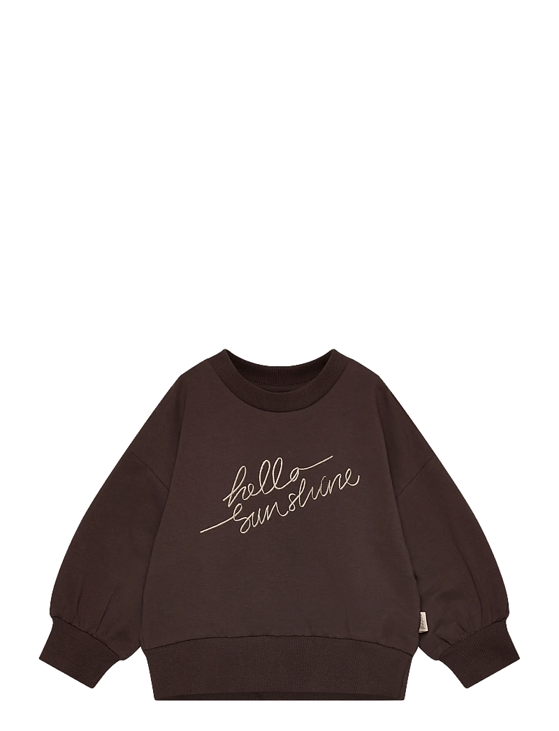 Petit Piao - ppDina Sweat shirt - sweatshirts - coffee bean - 0