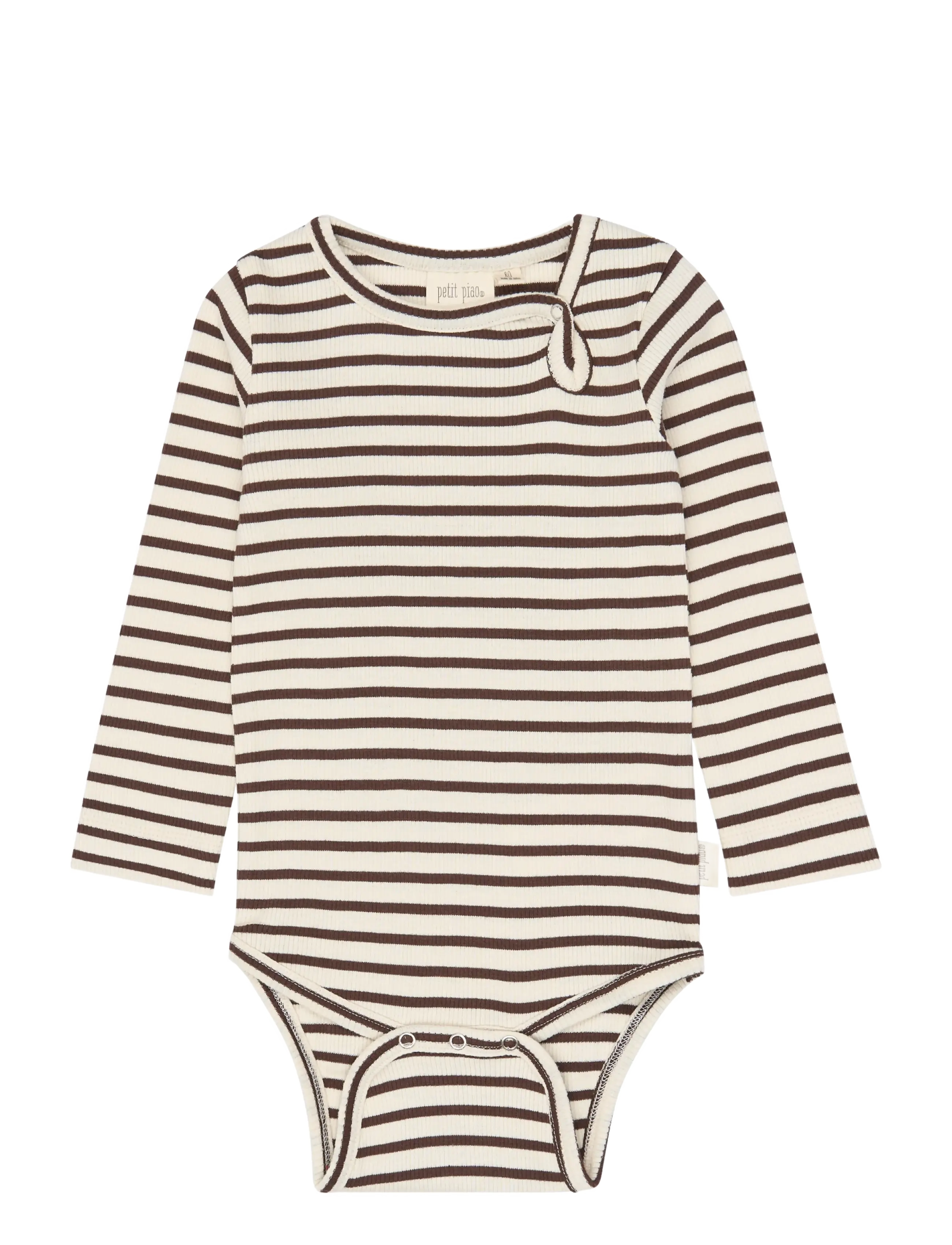 Petit Piao PPSky L_S Body - Inspiration - CHESTNUT STRIPED / brown
