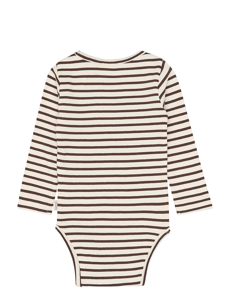 Petit Piao - PPSky L_S Body - langärmelige bodys - chestnut striped - 1
