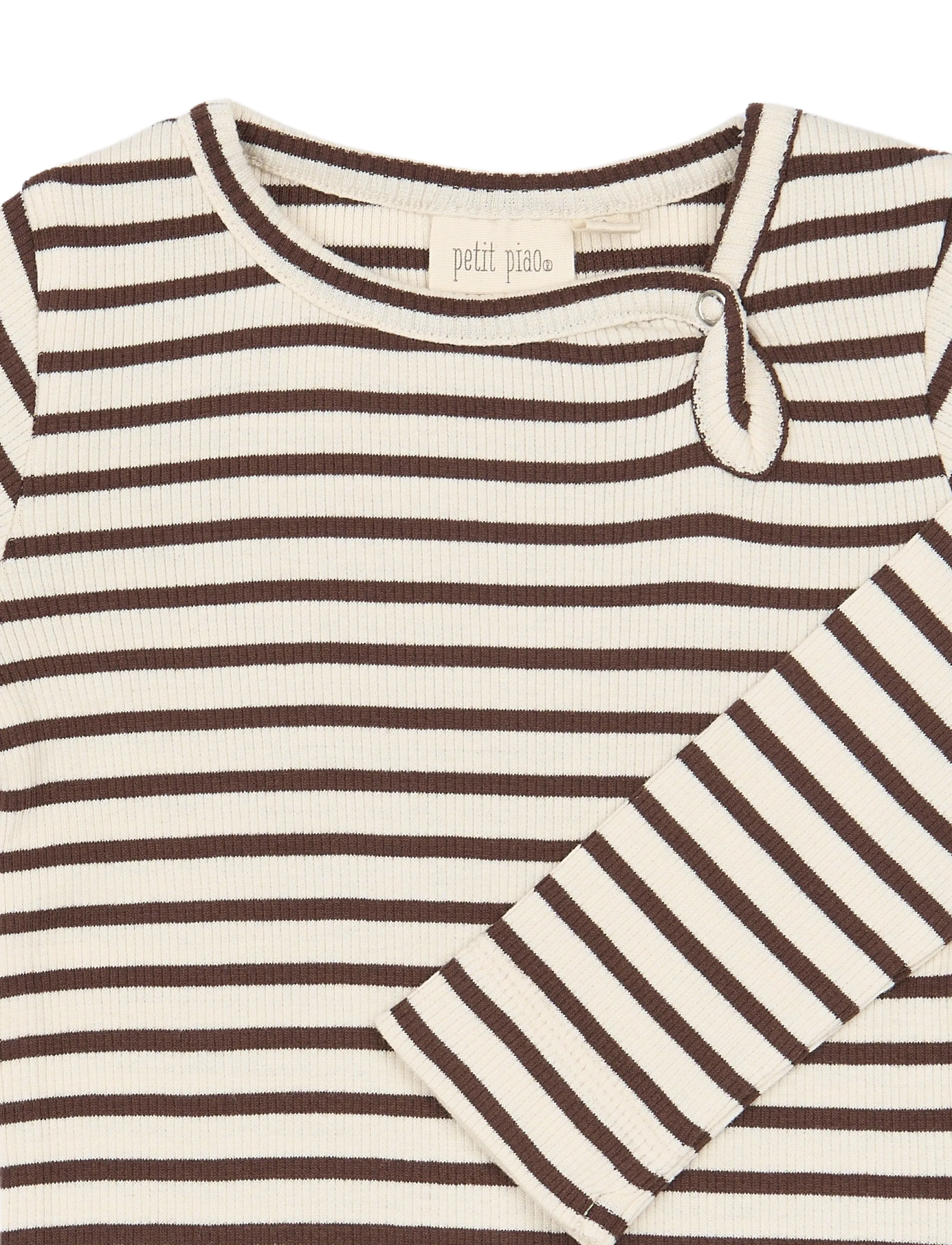 Petit Piao - PPSky L_S Body - langärmelige bodys - chestnut striped - 2