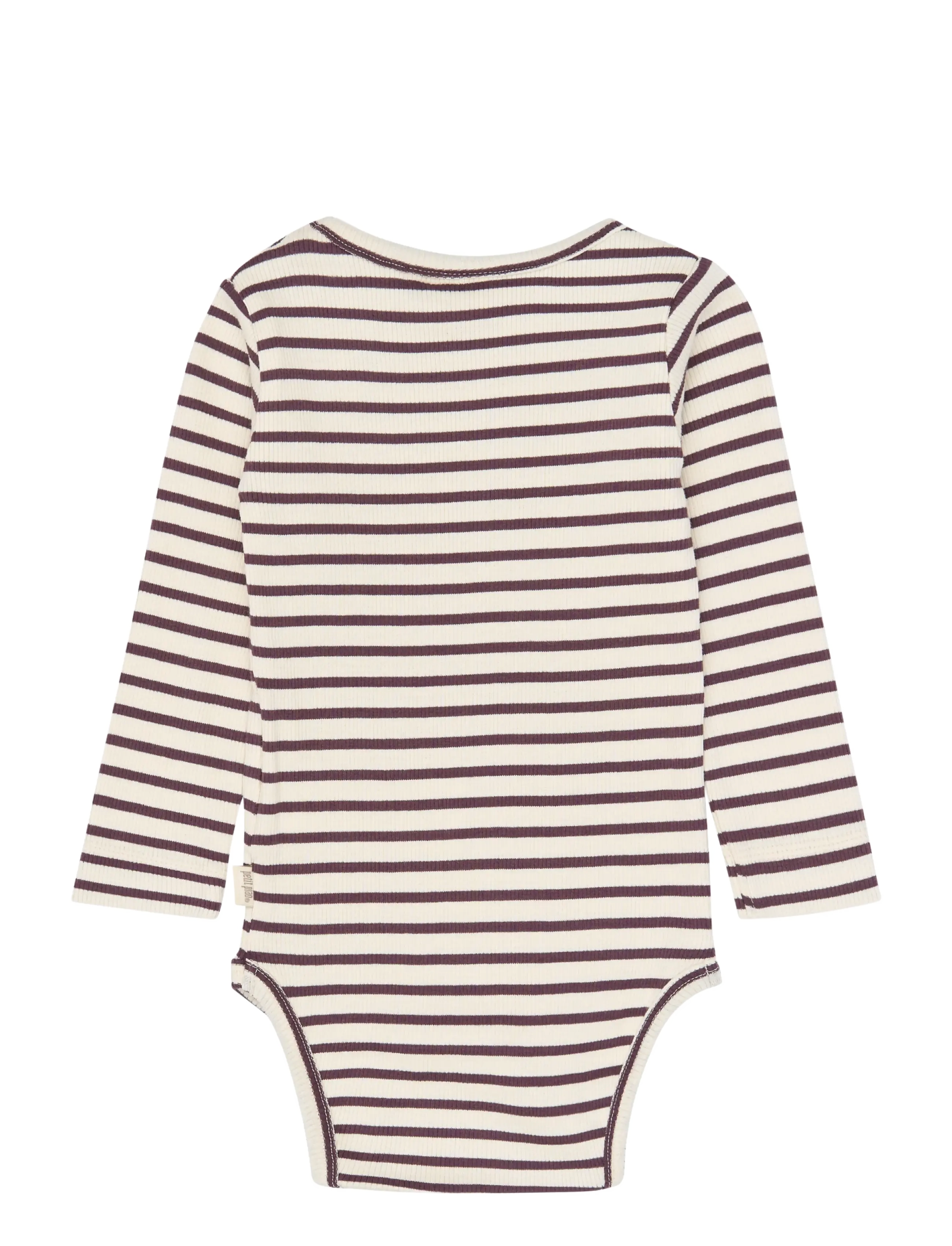 Petit Piao - PPSky L_S Body - långärmade bodies - huckleberry striped - 1