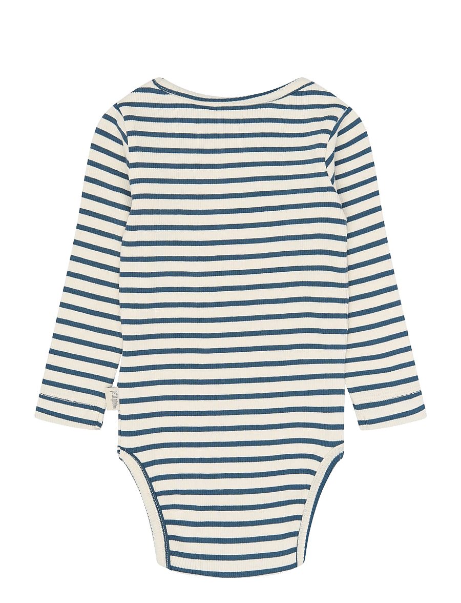 Petit Piao - PPSky L_S Body - langärmelige bodys - key largo striped - 1