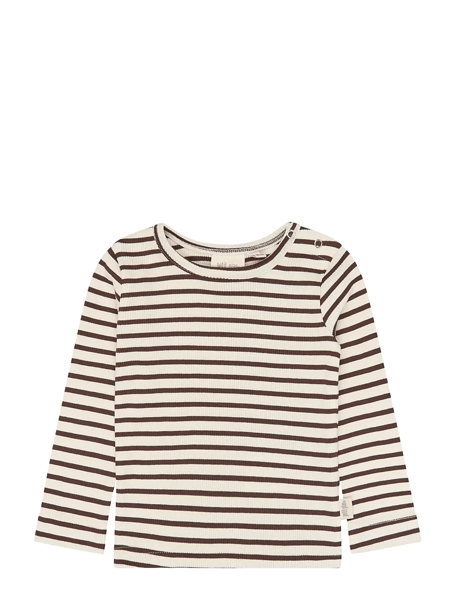 Petit Piao - PPSky L_S Tee - langärmelig - chestnut striped - 0