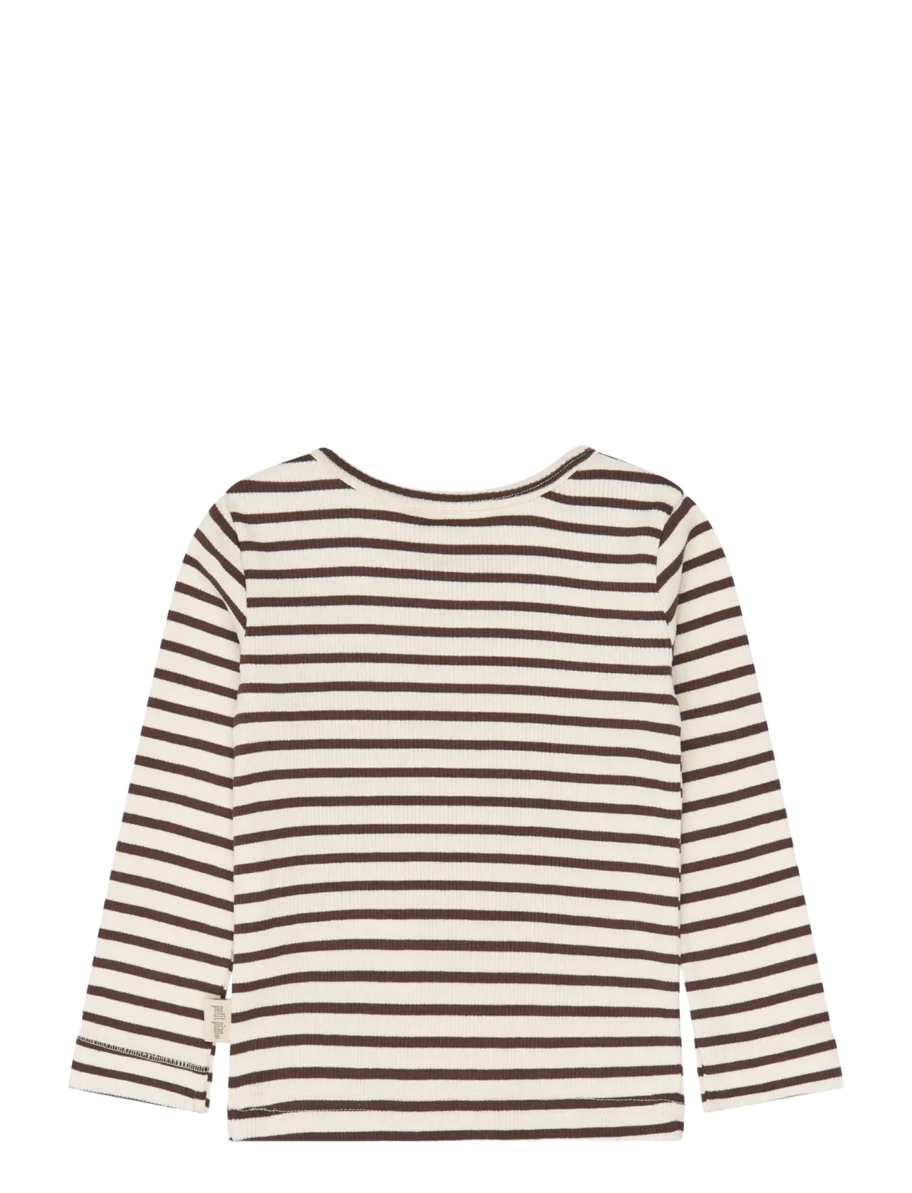 Petit Piao - PPSky L_S Tee - long-sleeved t-shirts - chestnut striped - 1