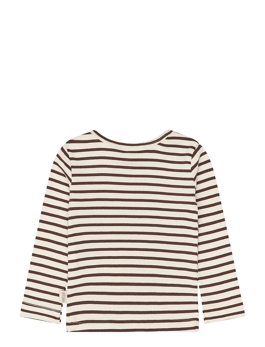 Petit Piao - PPSky L_S Tee - langärmelig - chestnut striped - 1