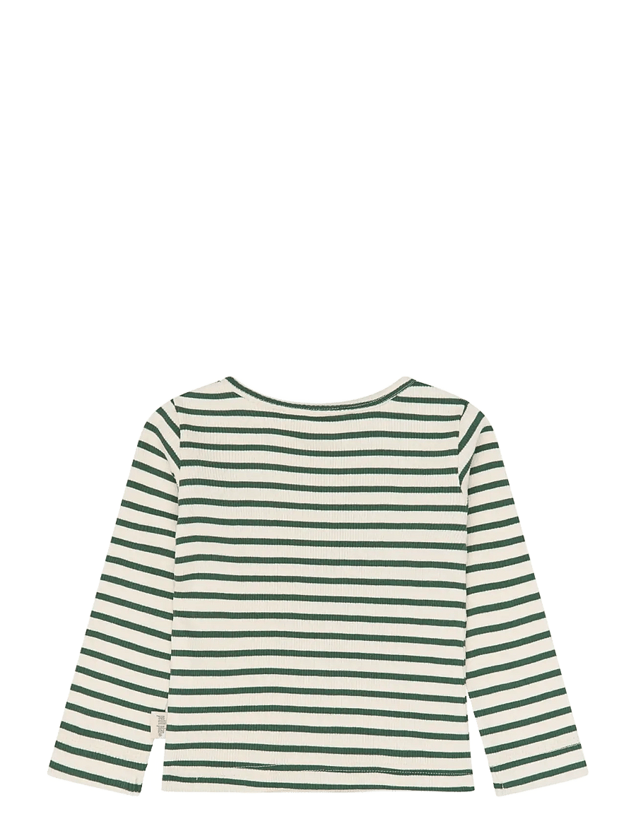 Petit Piao - PPSky L_S Tee - langärmelig - trekking green striped - 1
