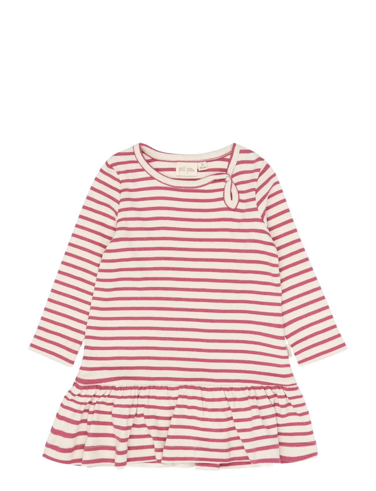 Petit Piao PPSky L_S Dress - Kjoler - MAUVEWOOD STRIPED / pink/rose