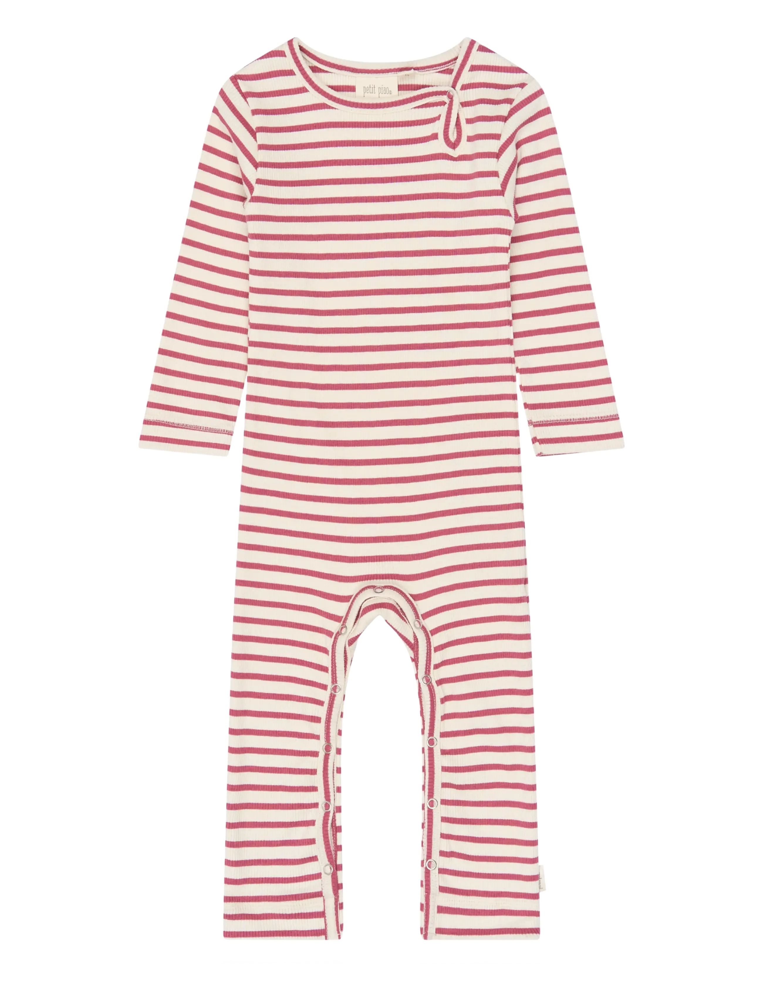 Petit Piao PPSky L_S Jumpsuit - Jumpsuits - MAUVEWOOD STRIPED / pink/rose